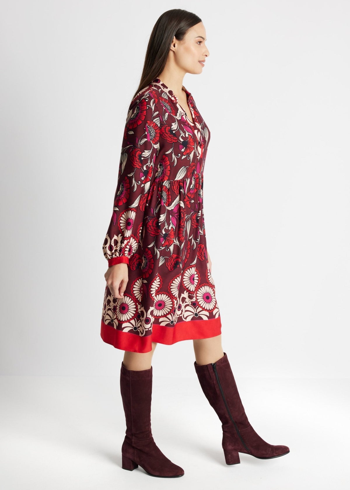 Kurzes Kleid VALUNA aus 100 % Viskose in leichter A-Linie - FOX'S-Fashion