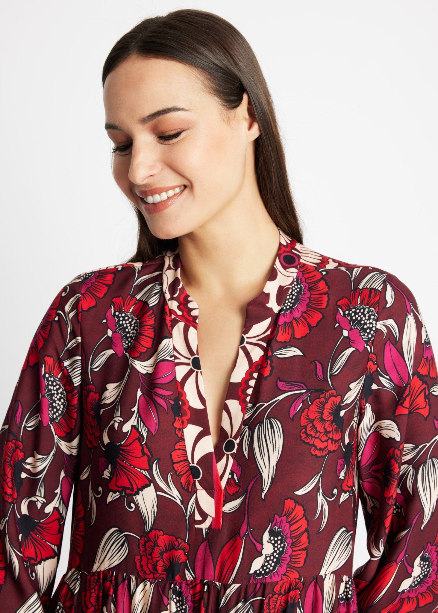 Kurzes Kleid VALUNA aus 100 % Viskose in leichter A-Linie - FOX'S-Fashion