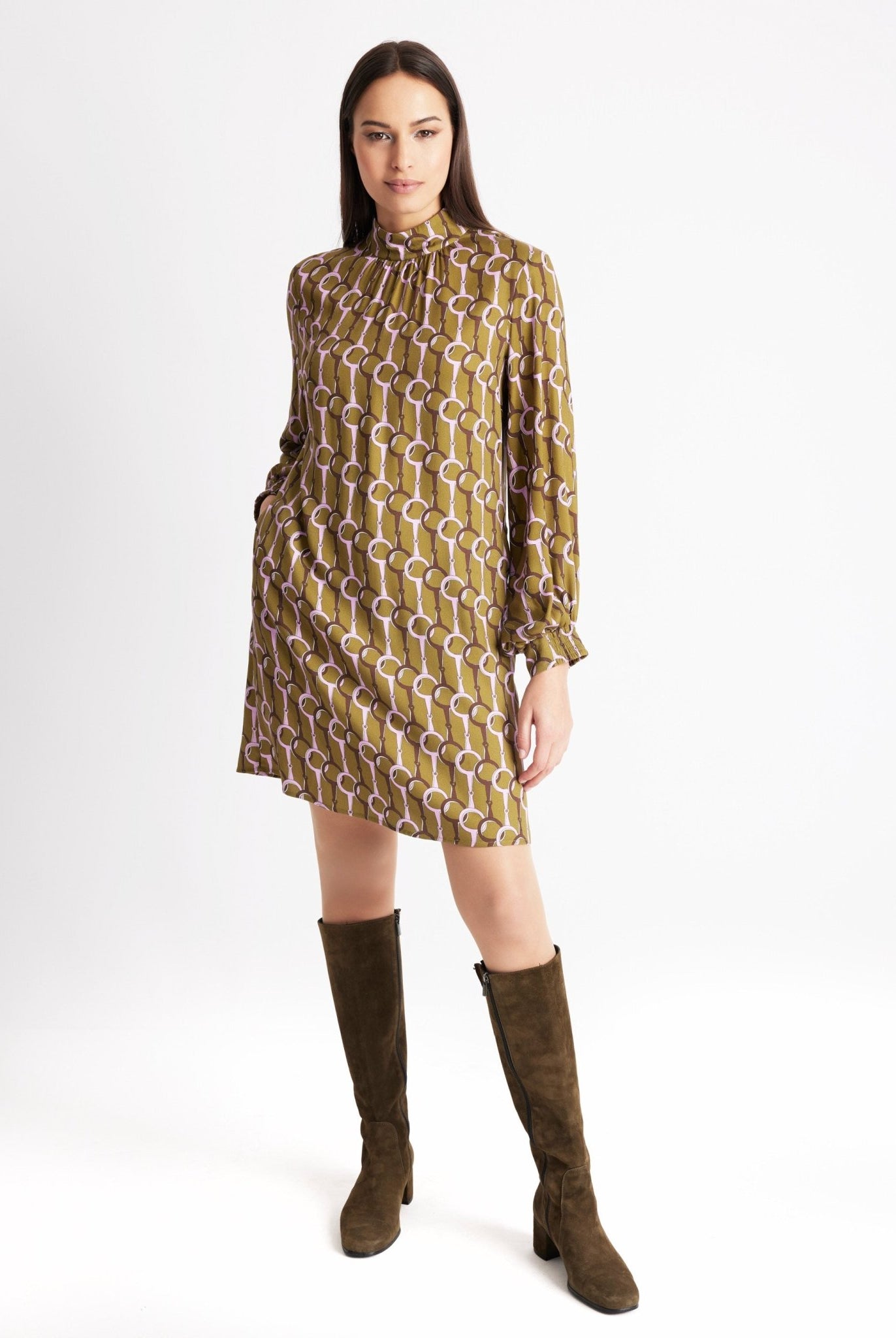 Kurzes Kleid VYBYLIA aus 100 % Viskose in A-Linie - FOX'S-Fashion