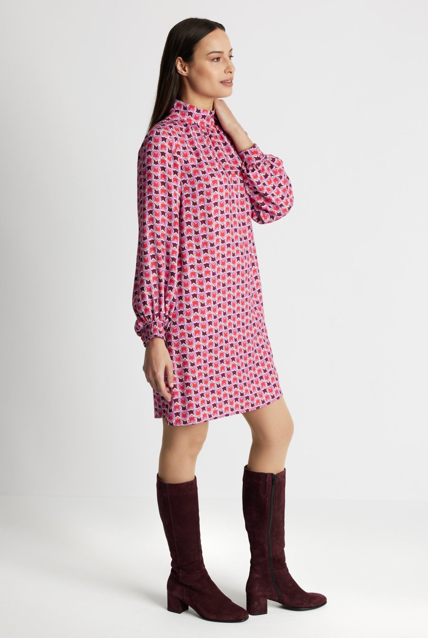 Kurzes Kleid VYBYLIA aus 100 % Viskose in A-Linie - FOX'S-Fashion