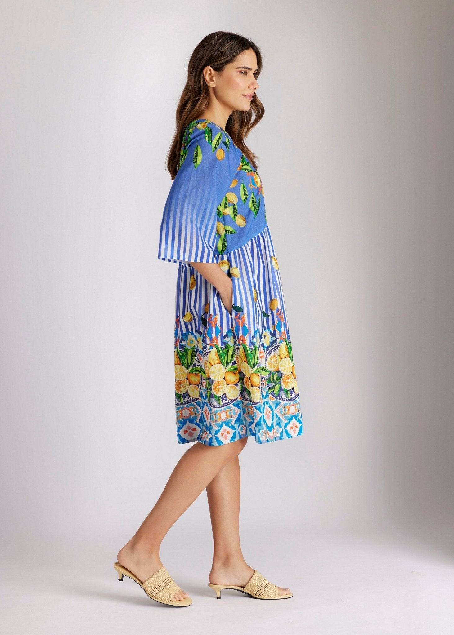 Kurzes Kleid YIJANA aus 100 % Baumwolle in A - Linie - FOX'S - Fashion
