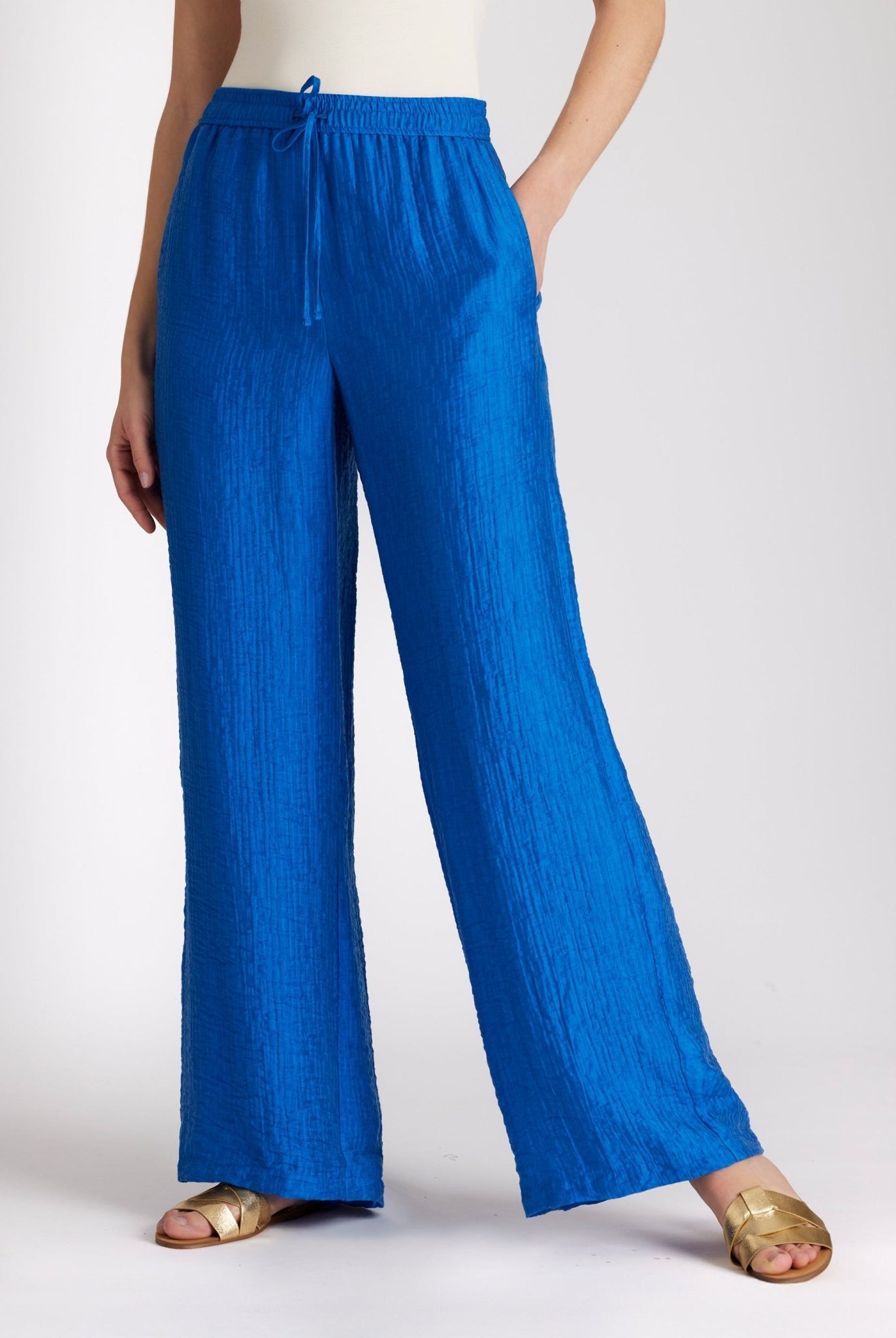 Lange Hose NAJUPI aus Viskose - Lyocell - Mix mit weitem Bein - FOX'S - Fashion