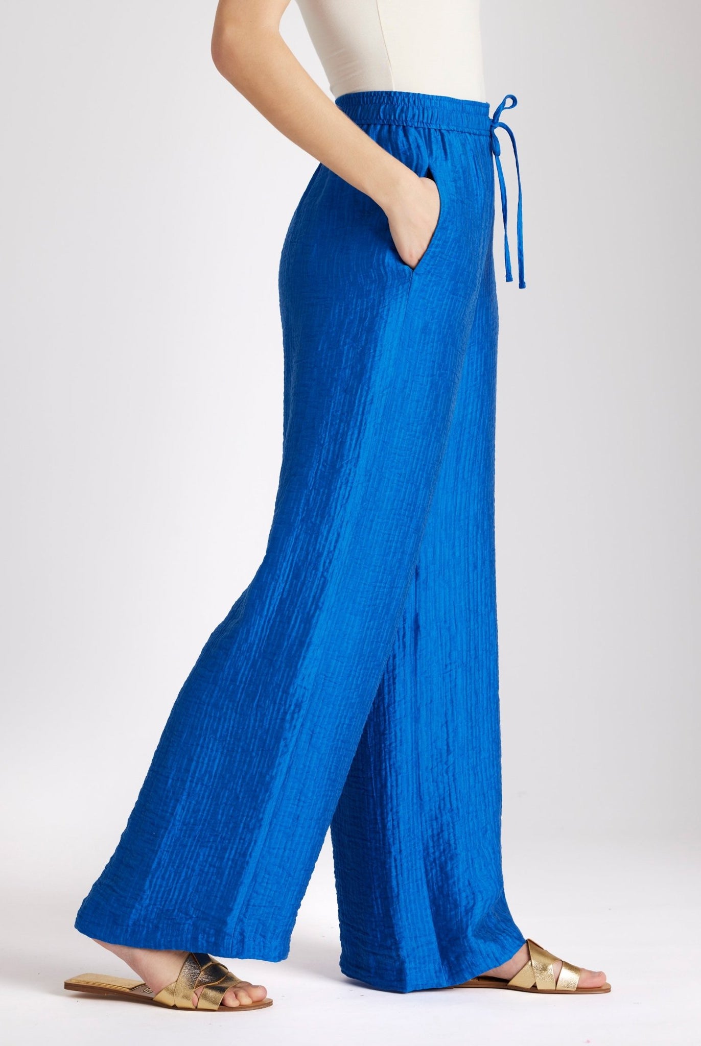 Lange Hose NAJUPI aus Viskose - Lyocell - Mix mit weitem Bein - FOX'S - Fashion