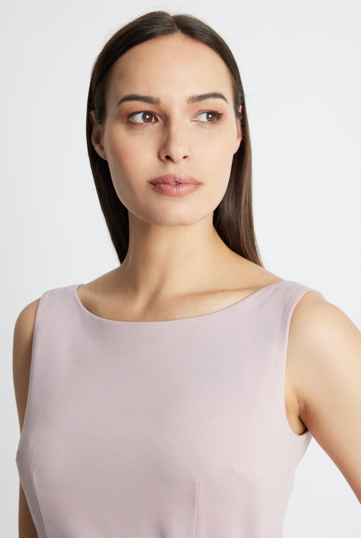 Langes Kleid SELONGIA im Patch aus Viskosejersey und Taft - FOX'S-Fashion