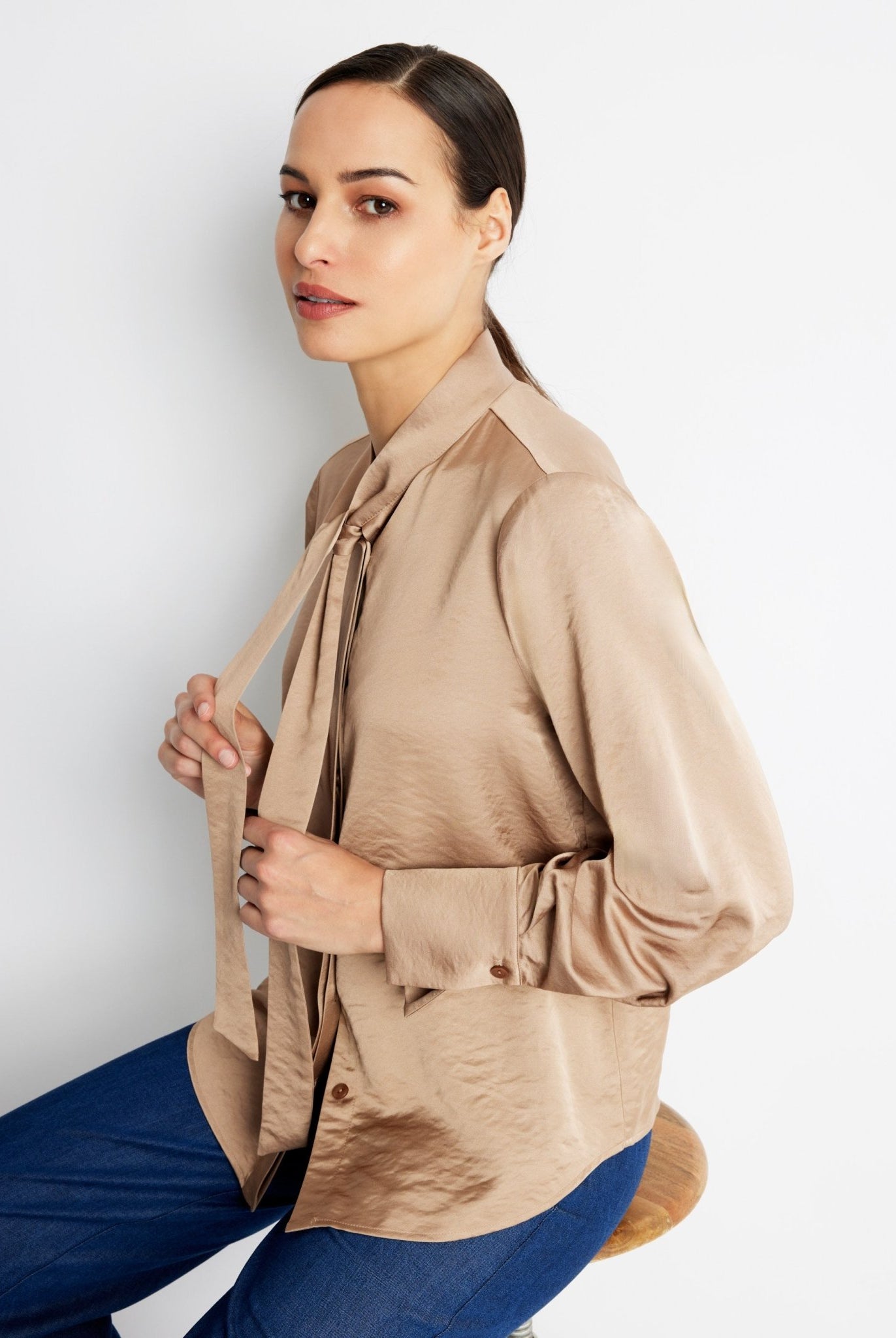Legere Bluse GLUSIA aus Viskose-Mix mit Knopfleiste - FOX'S-Fashion