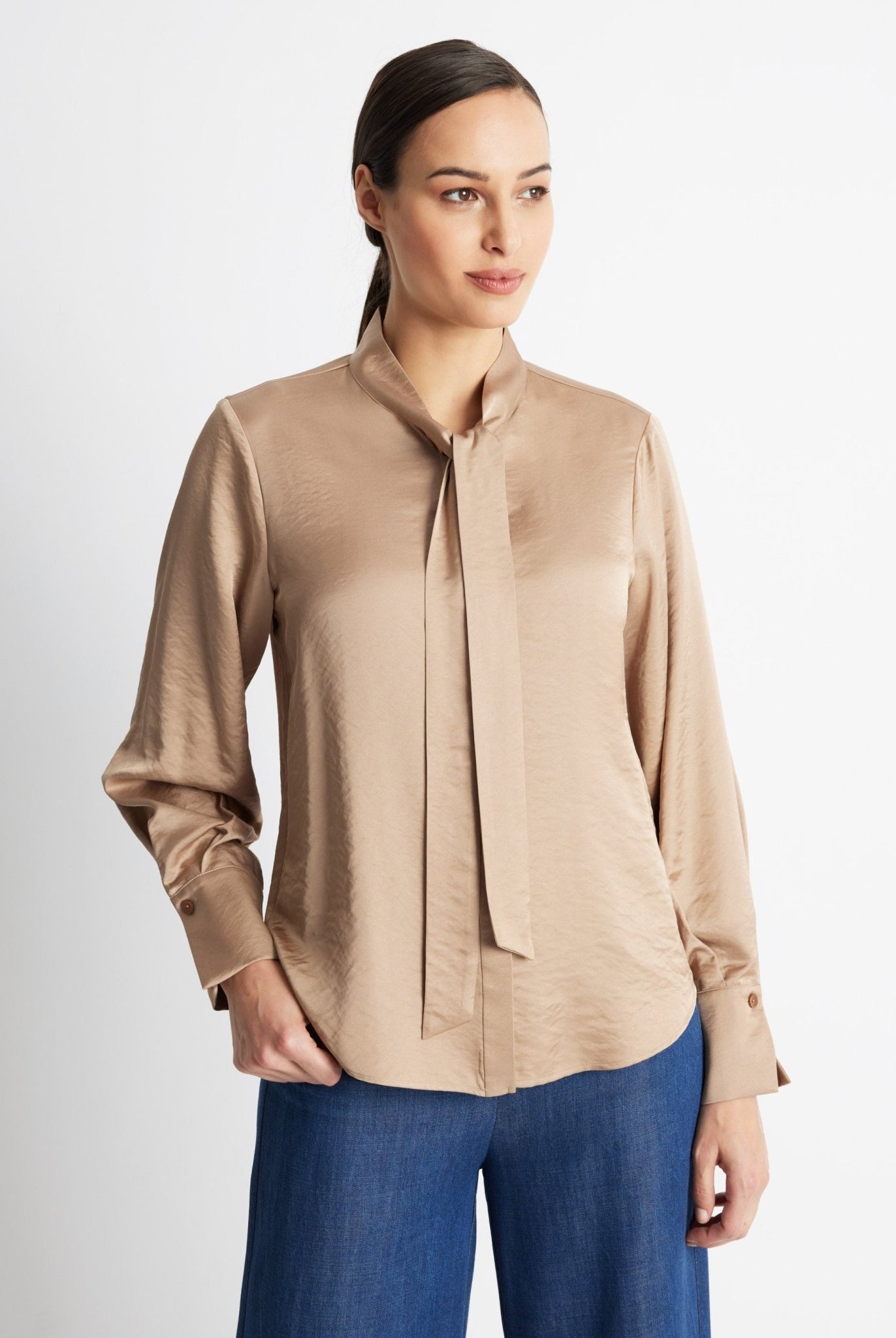 Legere Bluse GLUSIA aus Viskose-Mix mit Knopfleiste - FOX'S-Fashion