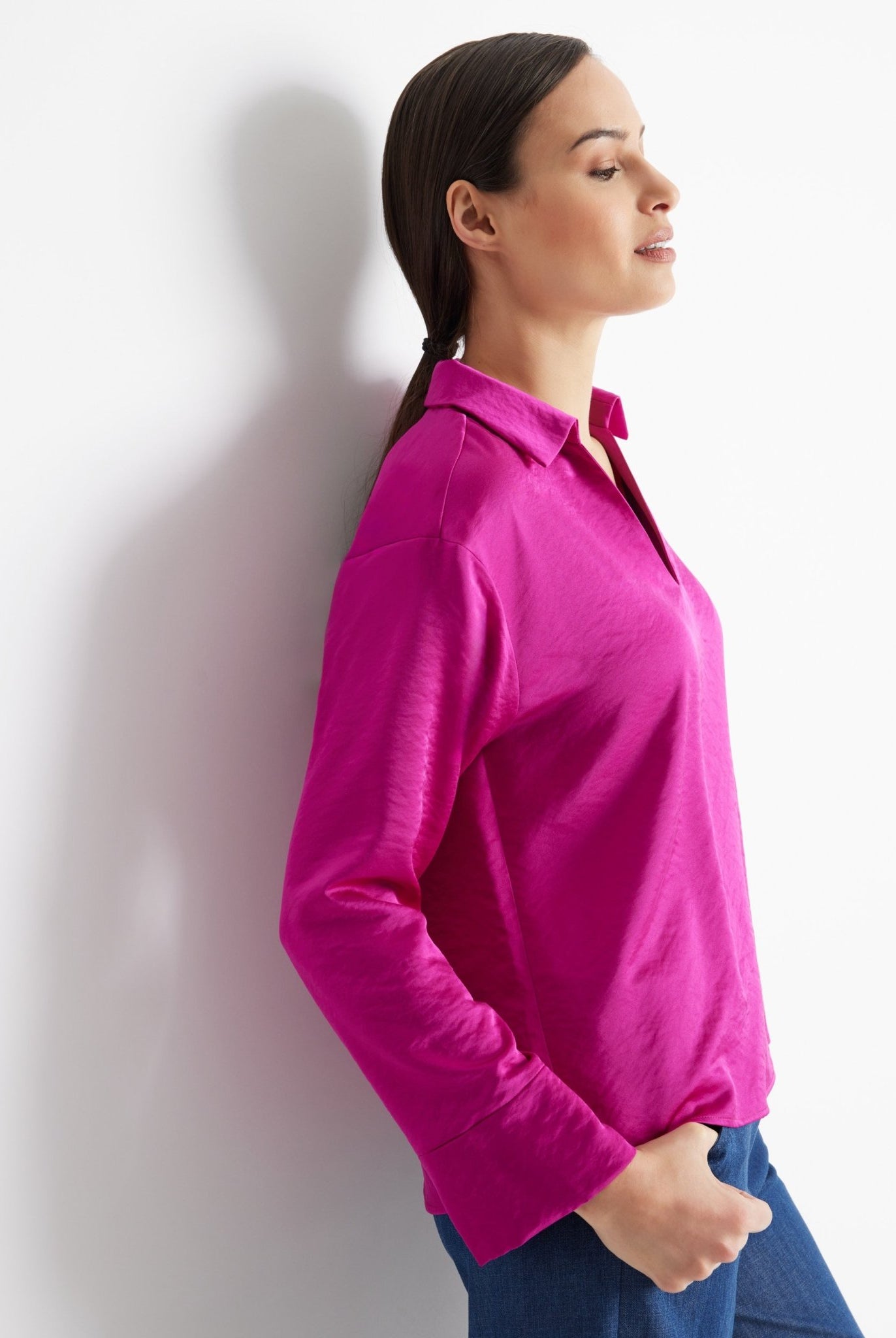 Legere Bluse GLYNCH aus Viskose-Mix mit Rückenpasse - FOX'S-Fashion
