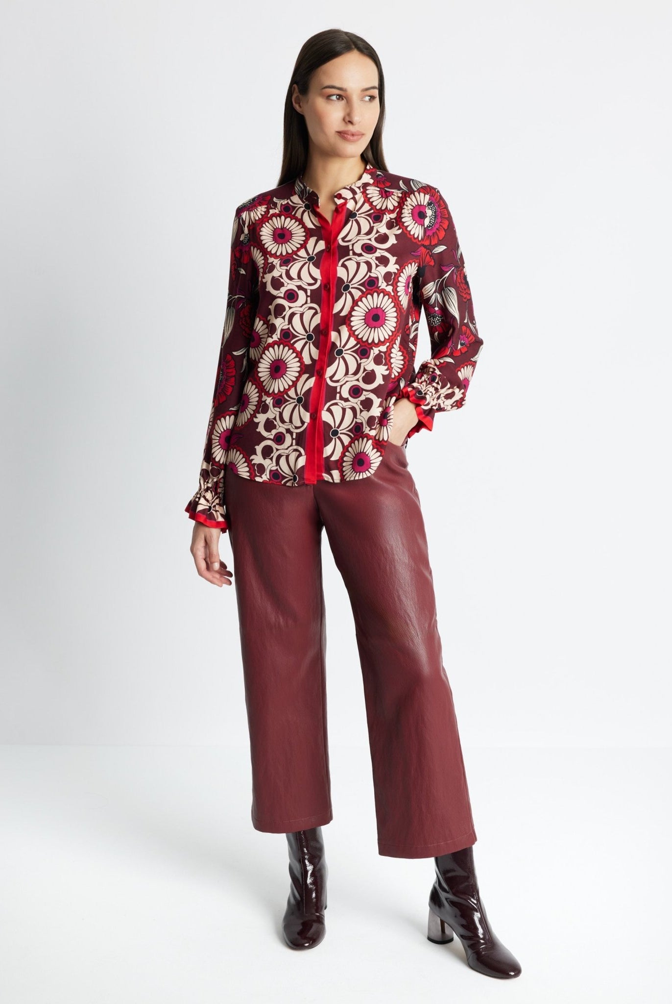 Legere Bluse VALYRA aus 100 % Viskose - FOX'S-Fashion
