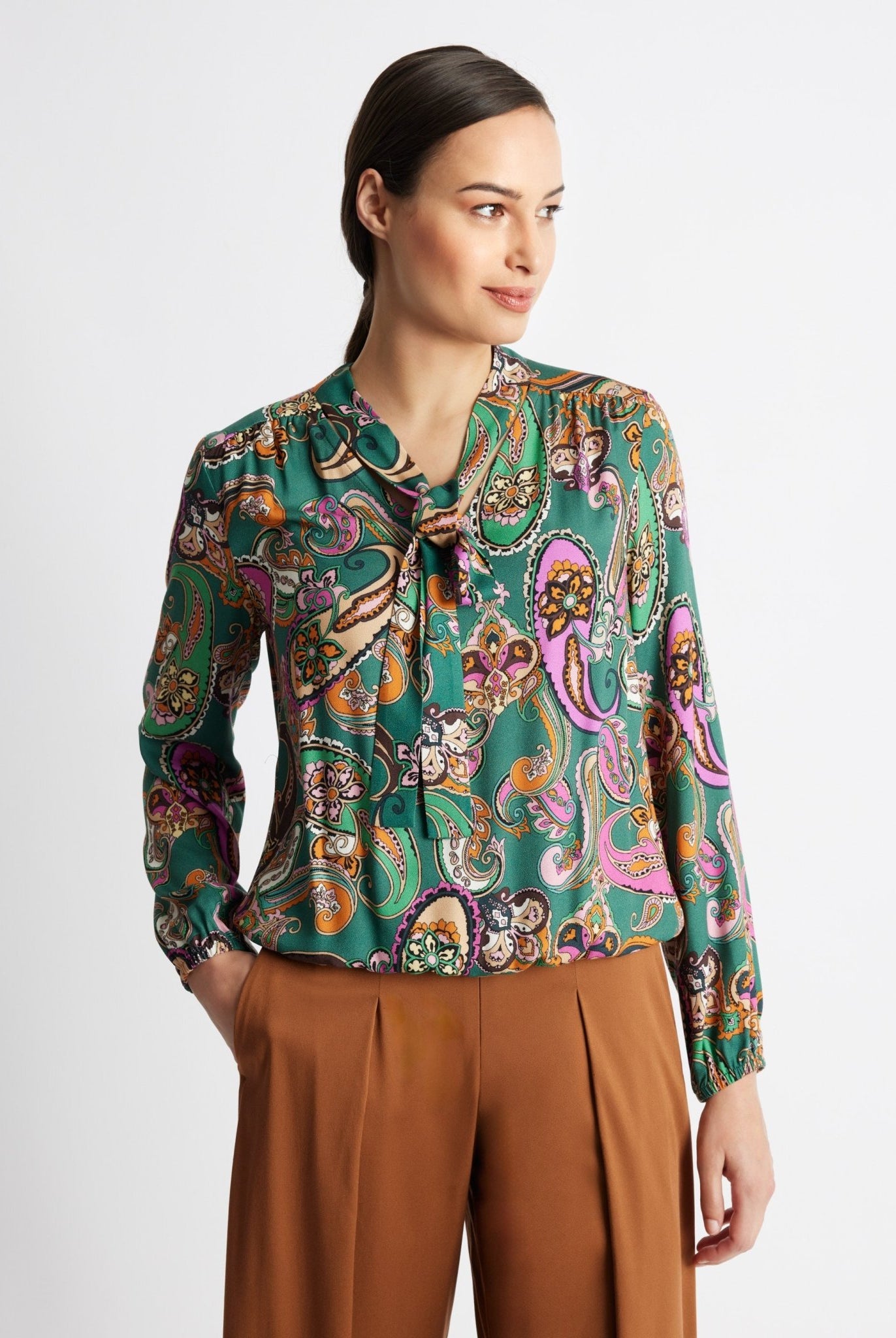 Legere Bluse VYBLUSA aus 100 % Viskose - FOX'S-Fashion