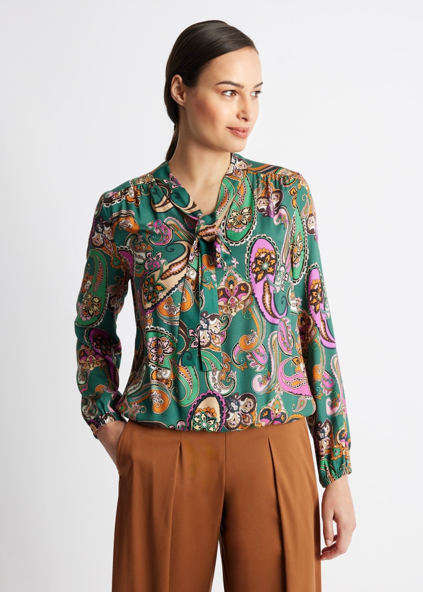Legere Bluse VYBLUSA aus 100 % Viskose - FOX'S-Fashion