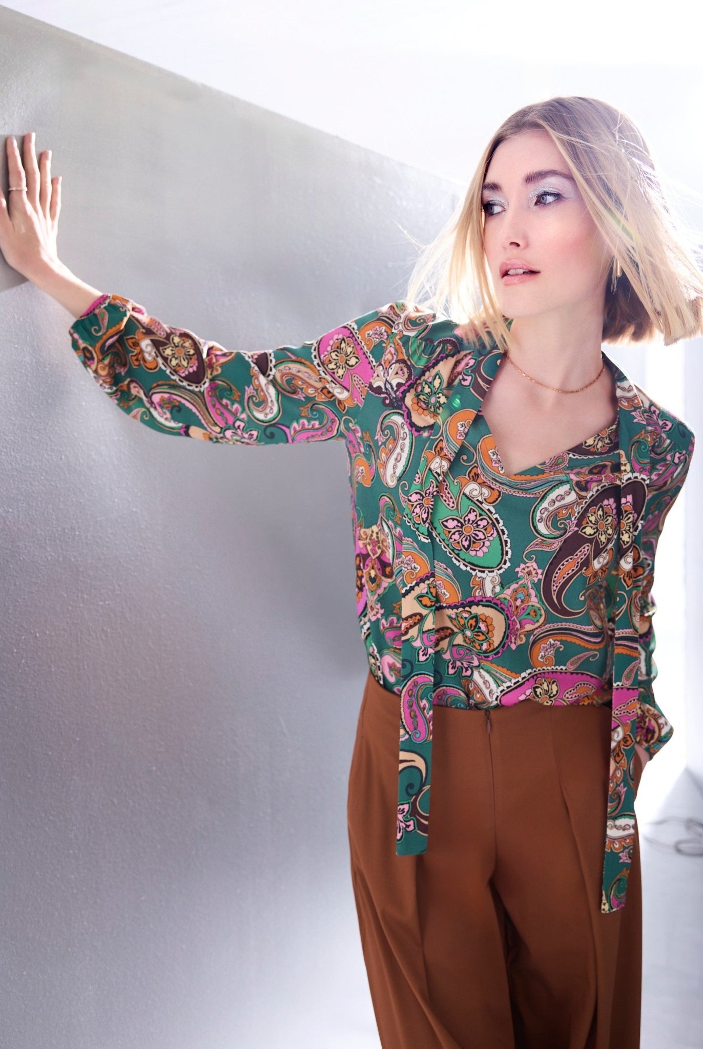 Legere Bluse VYBLUSA aus 100 % Viskose - FOX'S-Fashion