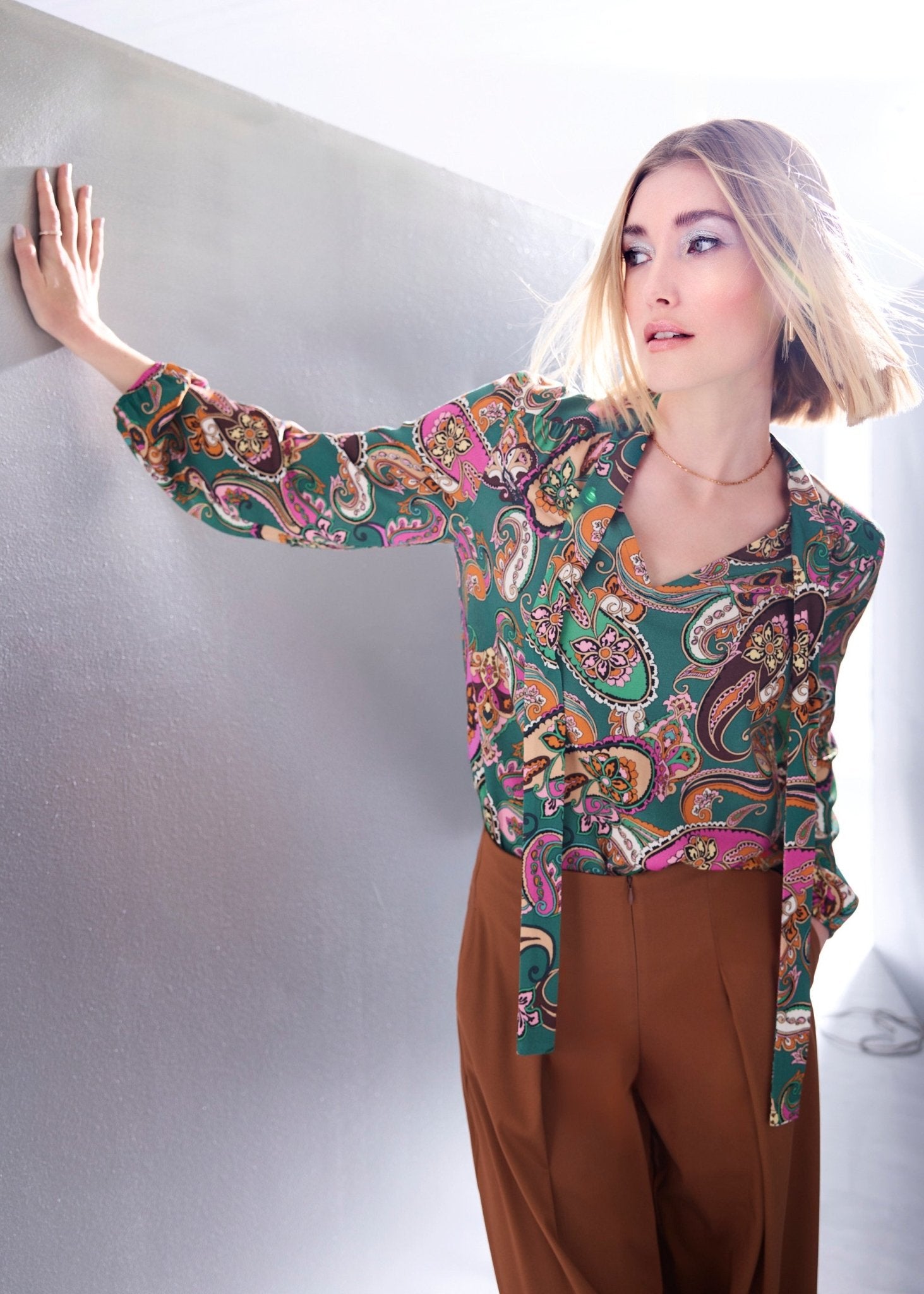 Legere Bluse VYBLUSA aus 100 % Viskose - FOX'S-Fashion