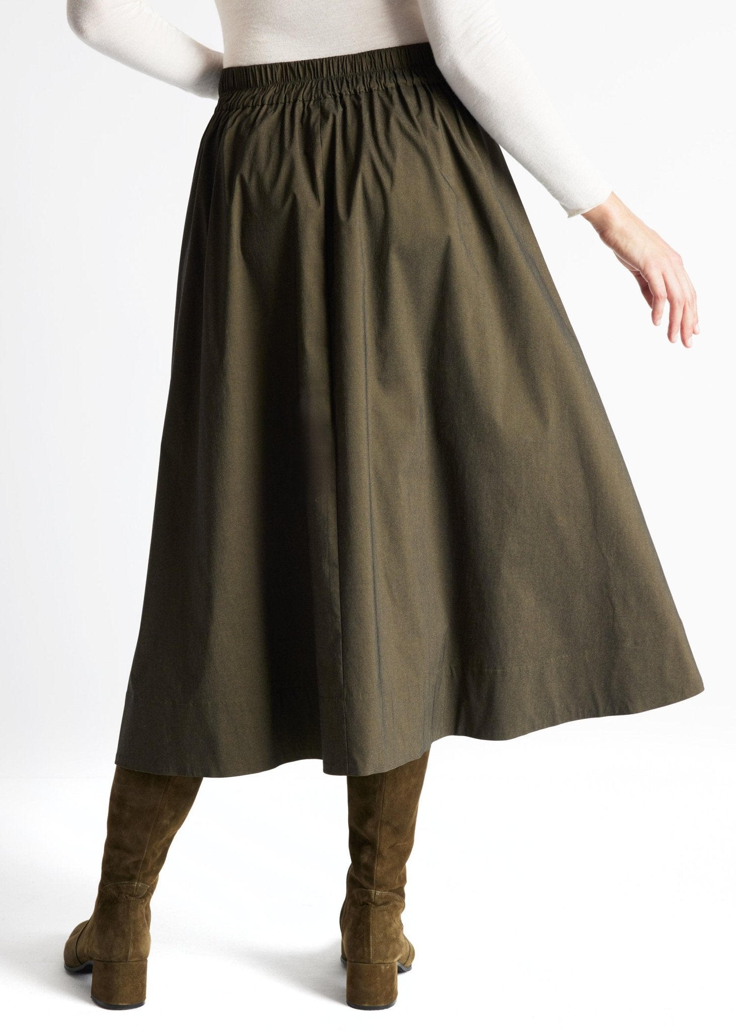 Midi-Rock JUANIRO aus Viskose-Mix in A-Linie - FOX'S-Fashion