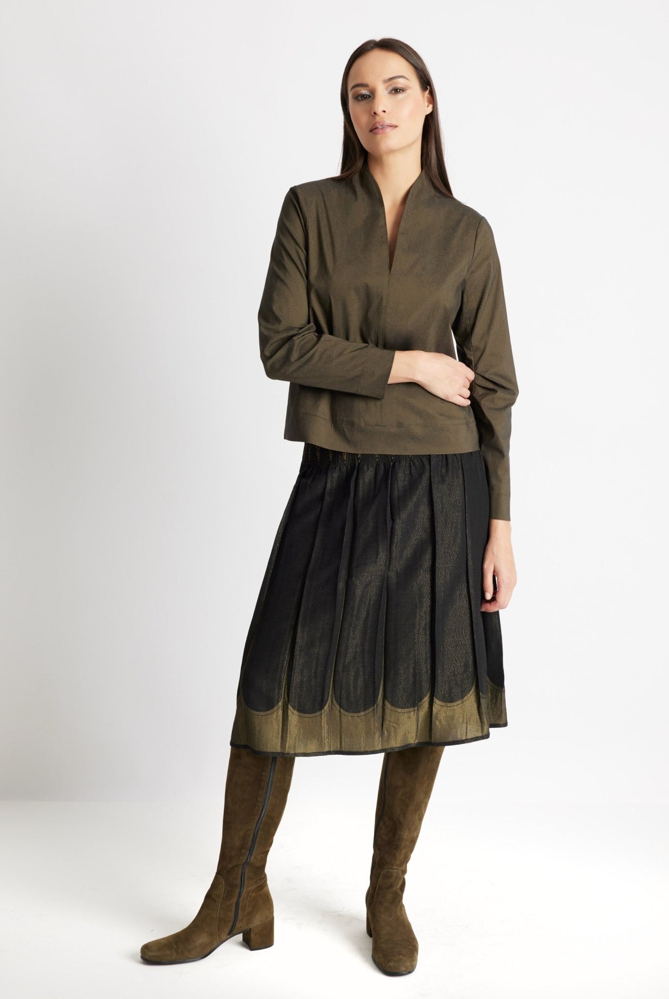 One Size Rock LEPLIRO-W aus Baumwoll-Mix in Midi-Länge - FOX'S-Fashion