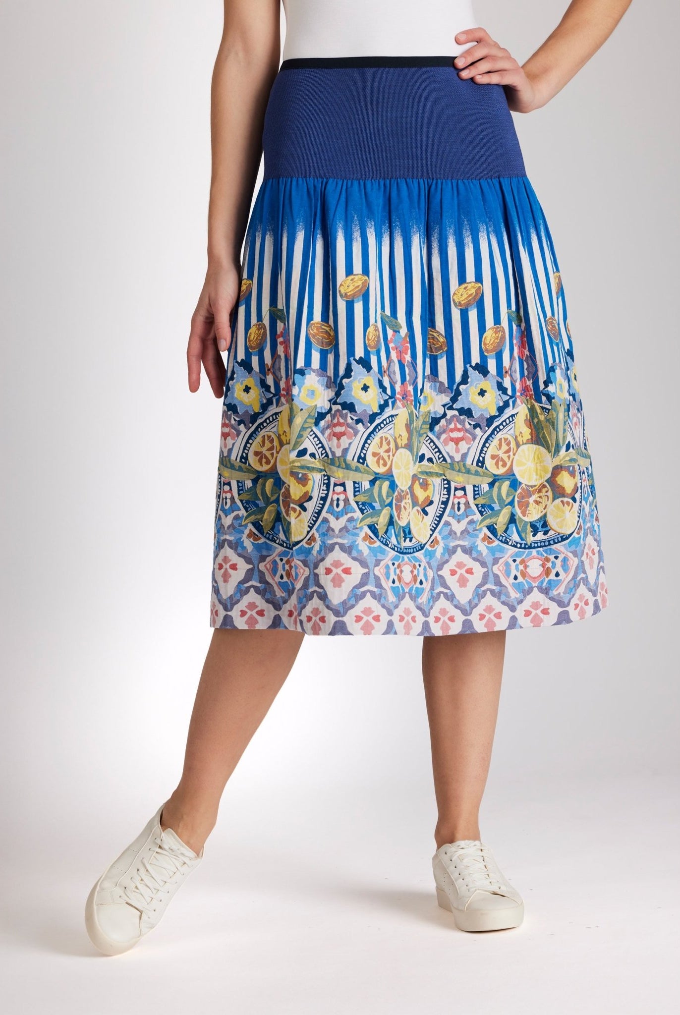 One Size Rock LONGERO - S aus Baumwollmix in Midi - Länge mit Gummibund - FOX'S - Fashion