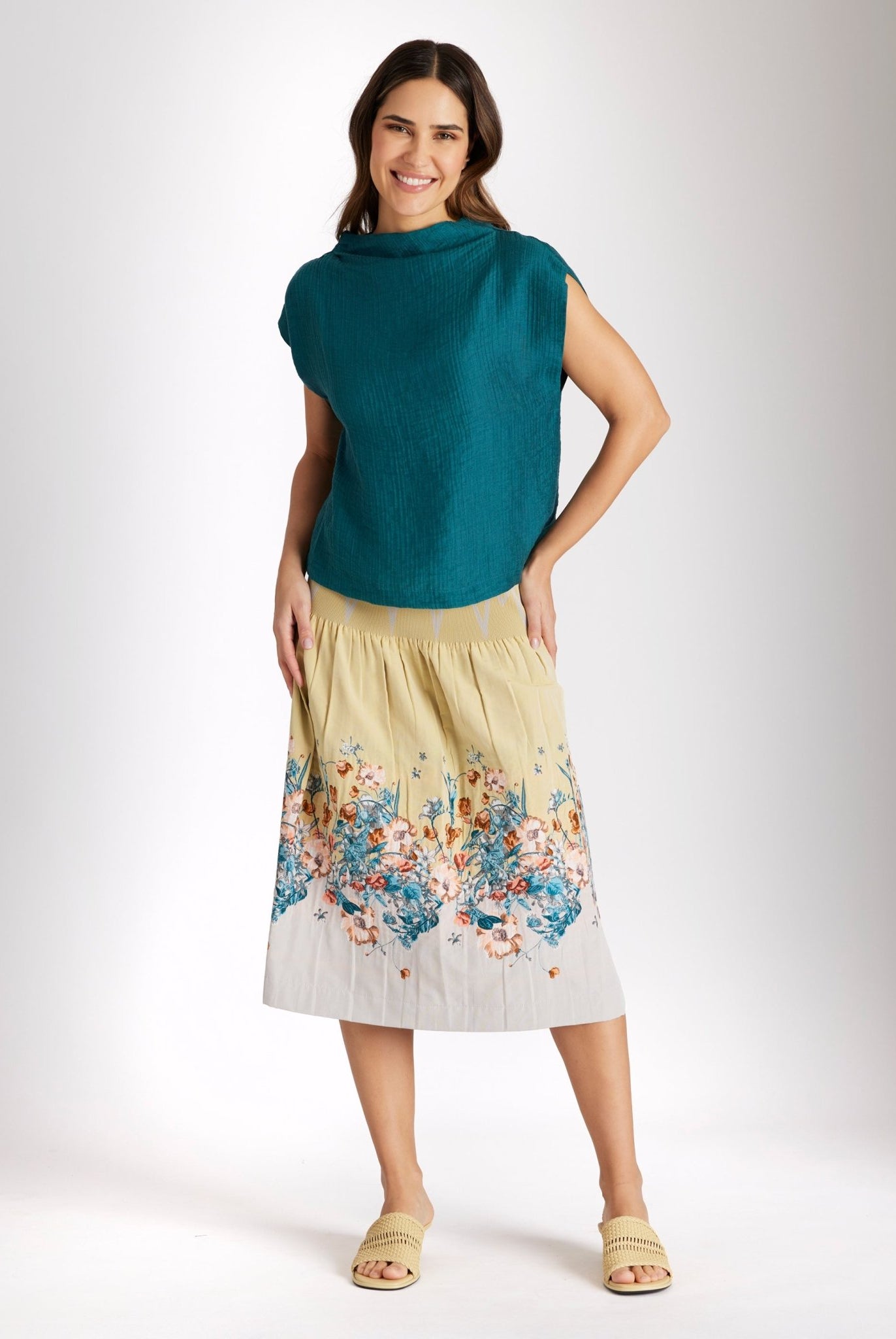 One Size Rock LONGERO - S aus Baumwollmix in Midi - Länge mit Gummibund - FOX'S - Fashion