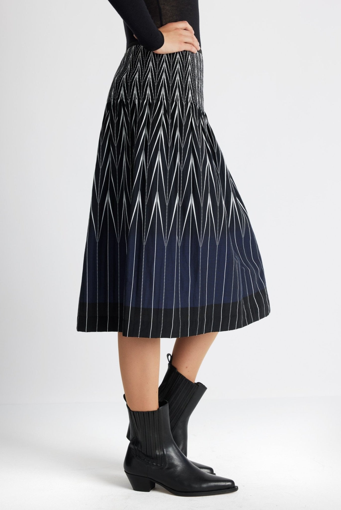 One Size Rock LONGERO-W aus Baumwoll-Mix in Midi-Länge mit Gummibund - FOX'S-Fashion