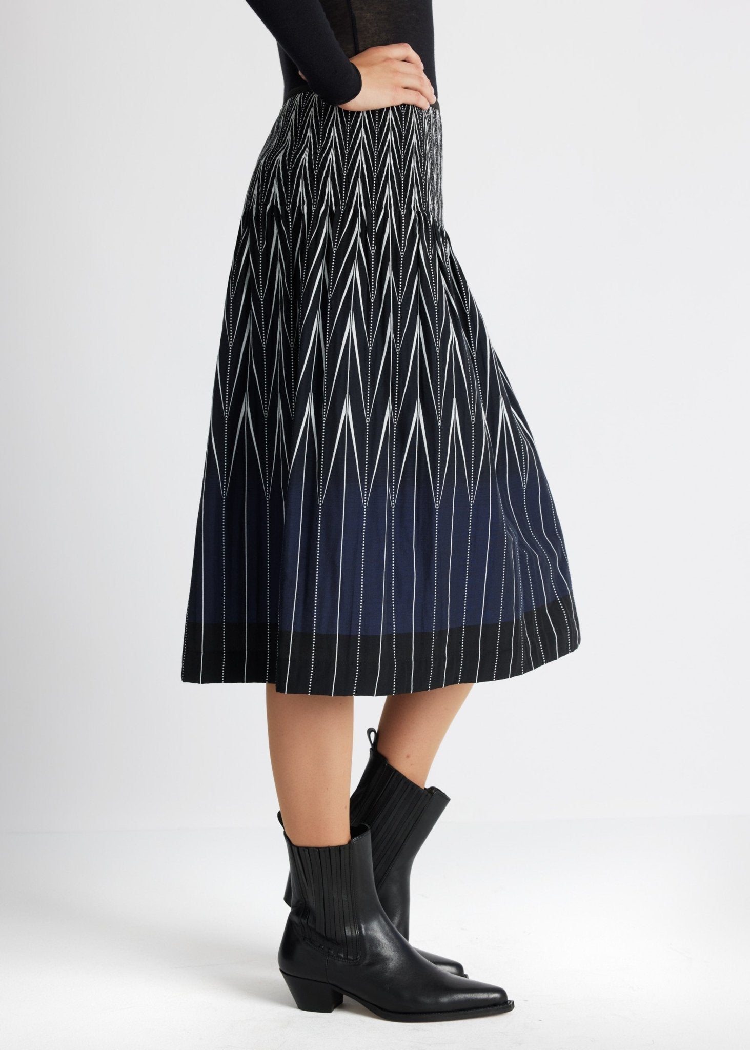 One Size Rock LONGERO-W aus Baumwoll-Mix in Midi-Länge mit Gummibund - FOX'S-Fashion
