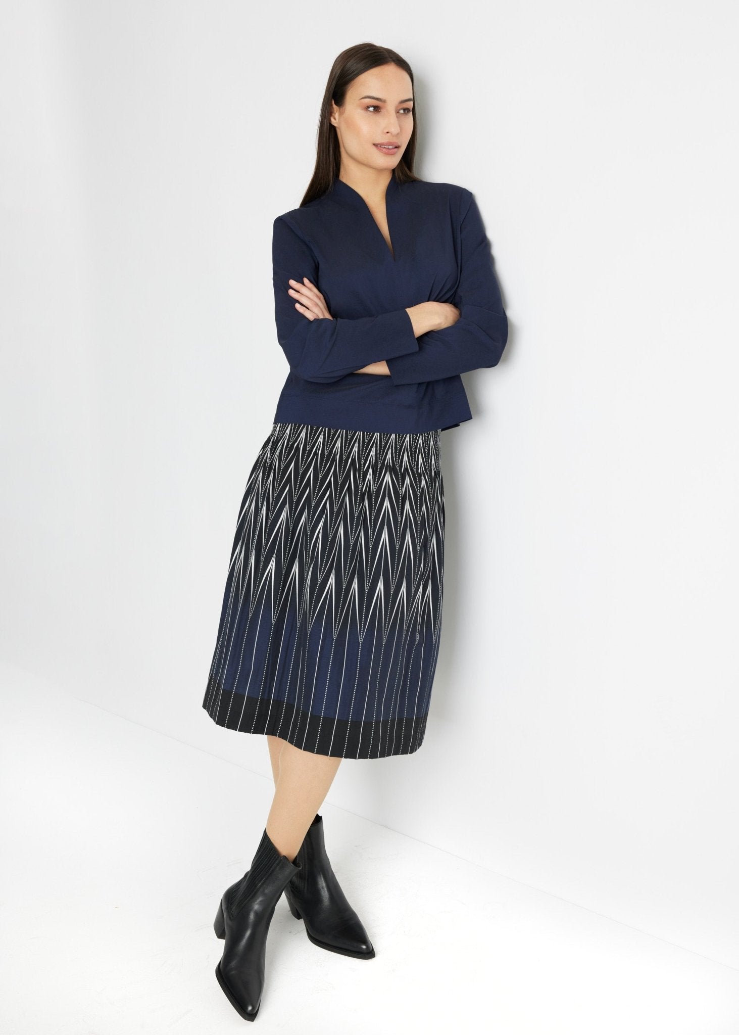 One Size Rock LONGERO-W aus Baumwoll-Mix in Midi-Länge mit Gummibund - FOX'S-Fashion