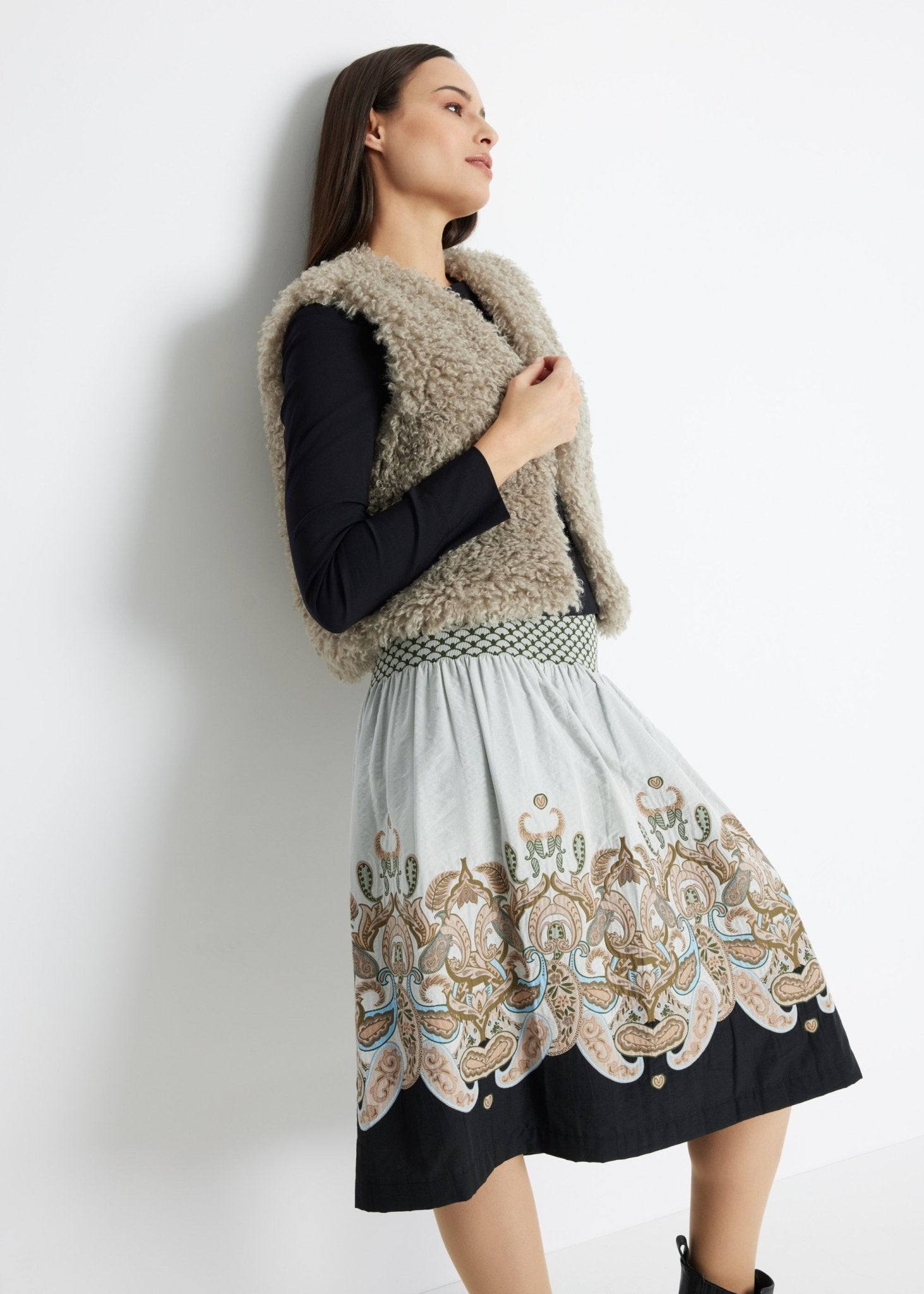 One Size Rock LONGERO-W aus Baumwoll-Mix in Midi-Länge mit Gummibund - FOX'S-Fashion