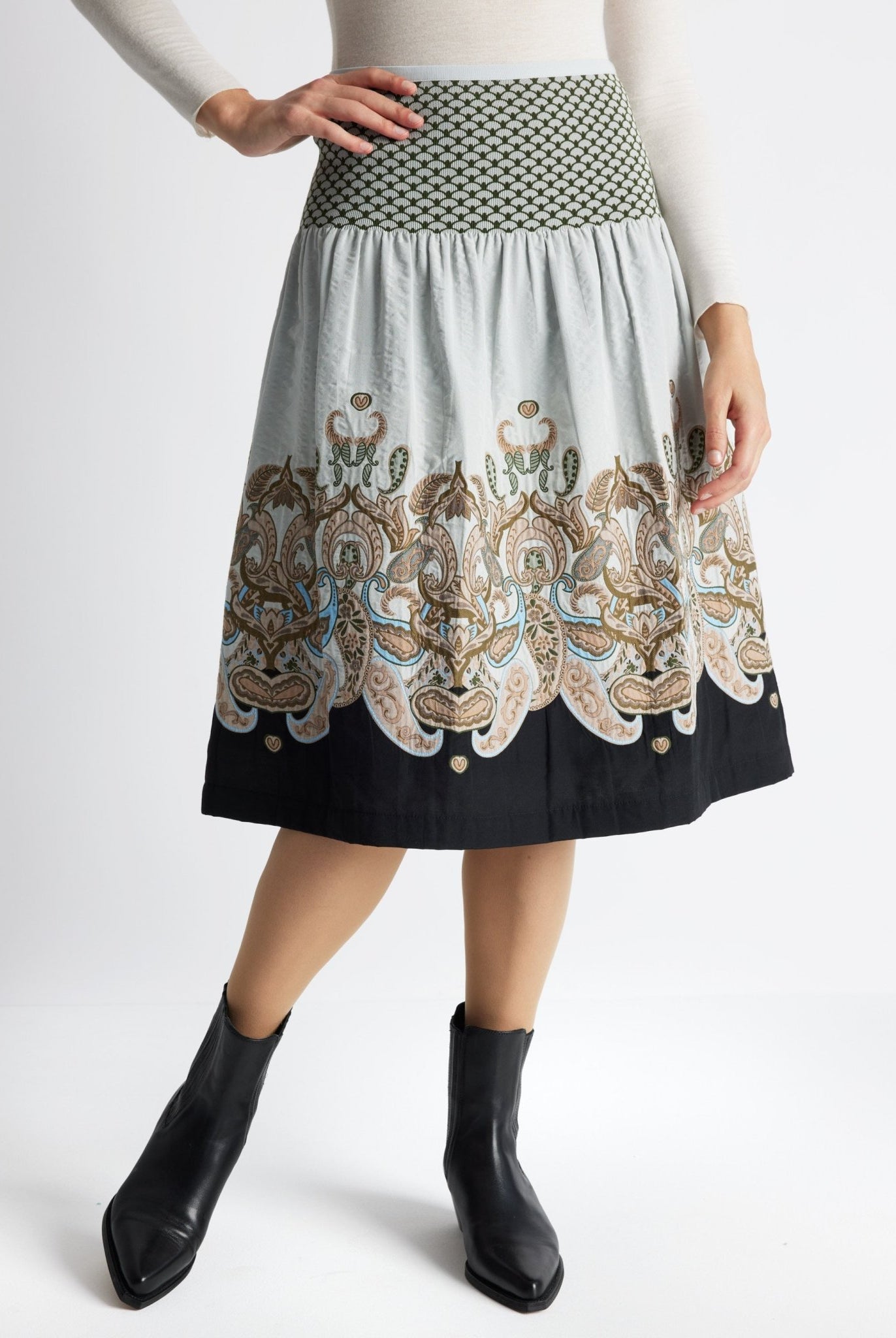 One Size Rock LONGERO-W aus Baumwoll-Mix in Midi-Länge mit Gummibund - FOX'S-Fashion