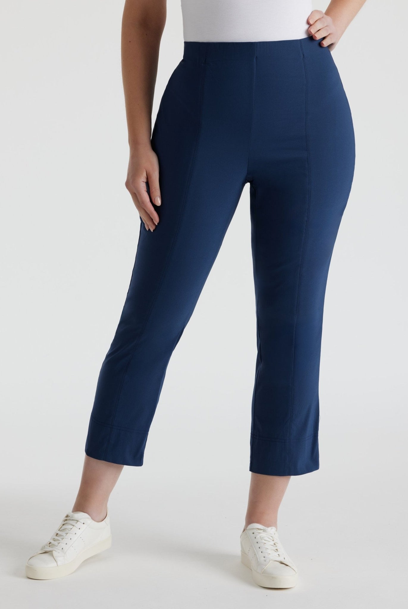 Schmale 7/8 - Hose MESSINI aus Baumwollmix mit Stretch - FOX'S - Fashion