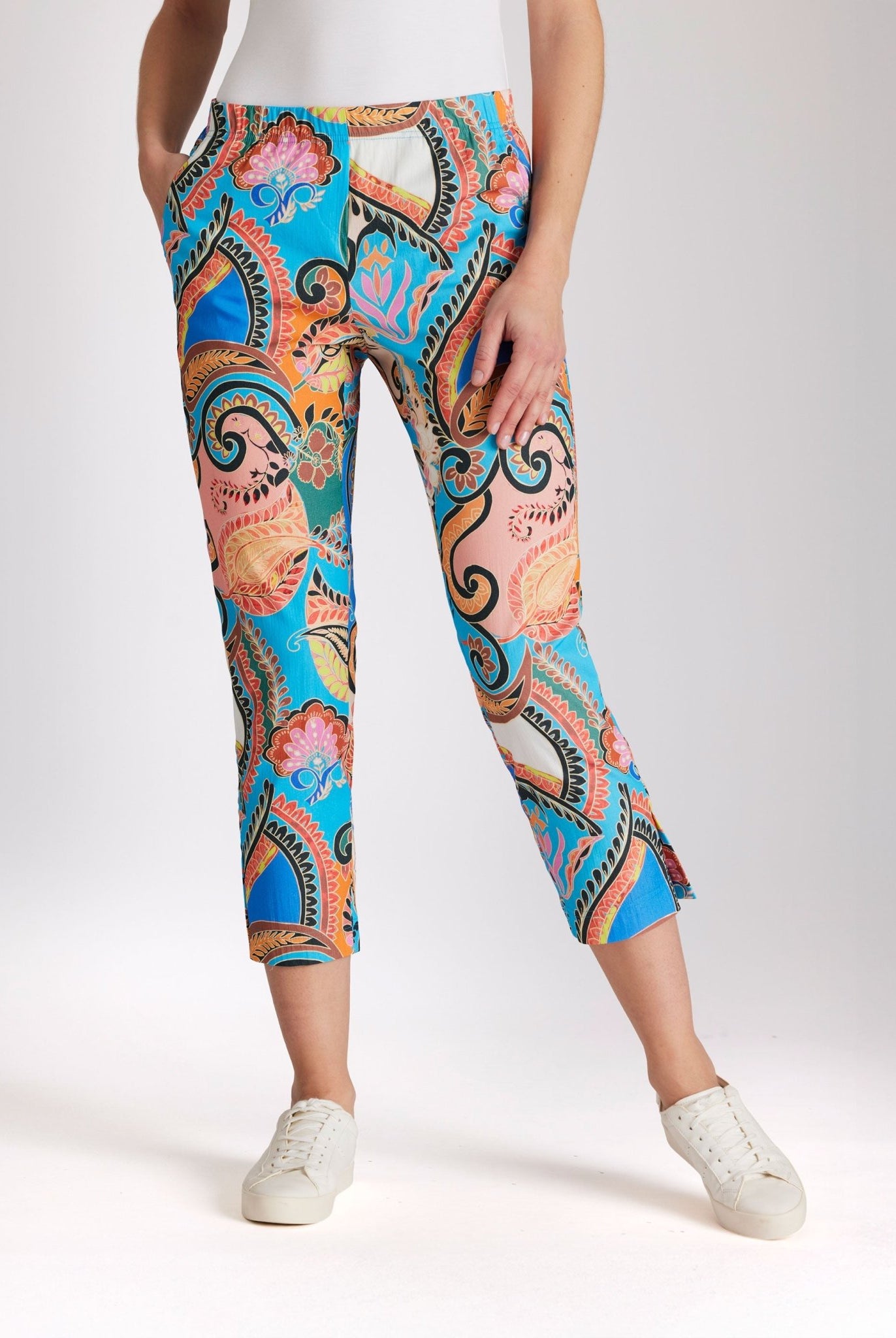 Schmale 7/8 - Hose USTRADI aus Bio - Baumwolle mit Stretch - FOX'S - Fashion