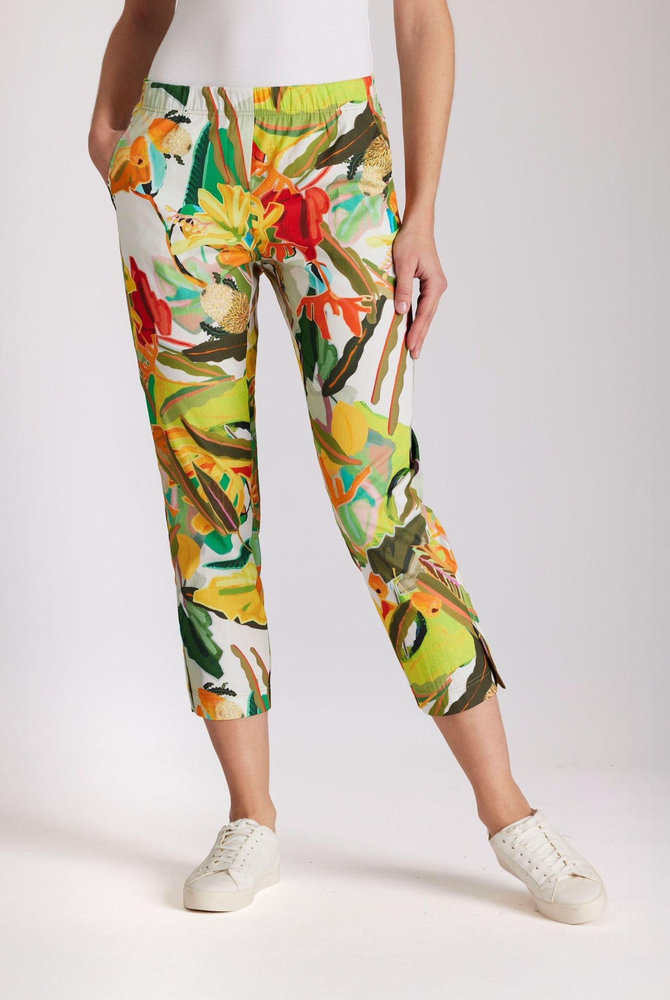 Schmale 7/8 - Hose USTRADI aus Bio - Baumwolle mit Stretch - FOX'S - Fashion