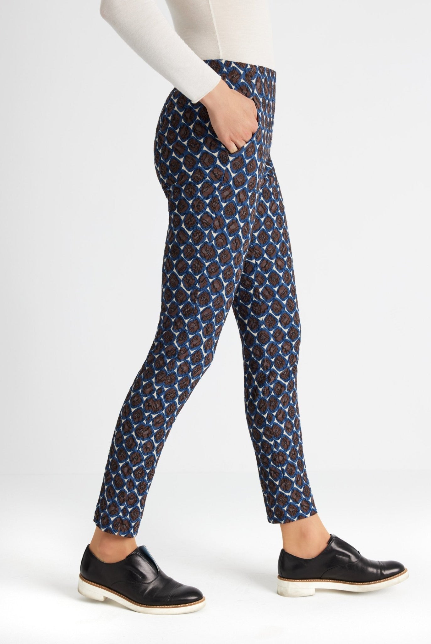 Schmale Hose ENESTRA aus Viskose-Mix mit Gummibund - FOX'S-Fashion