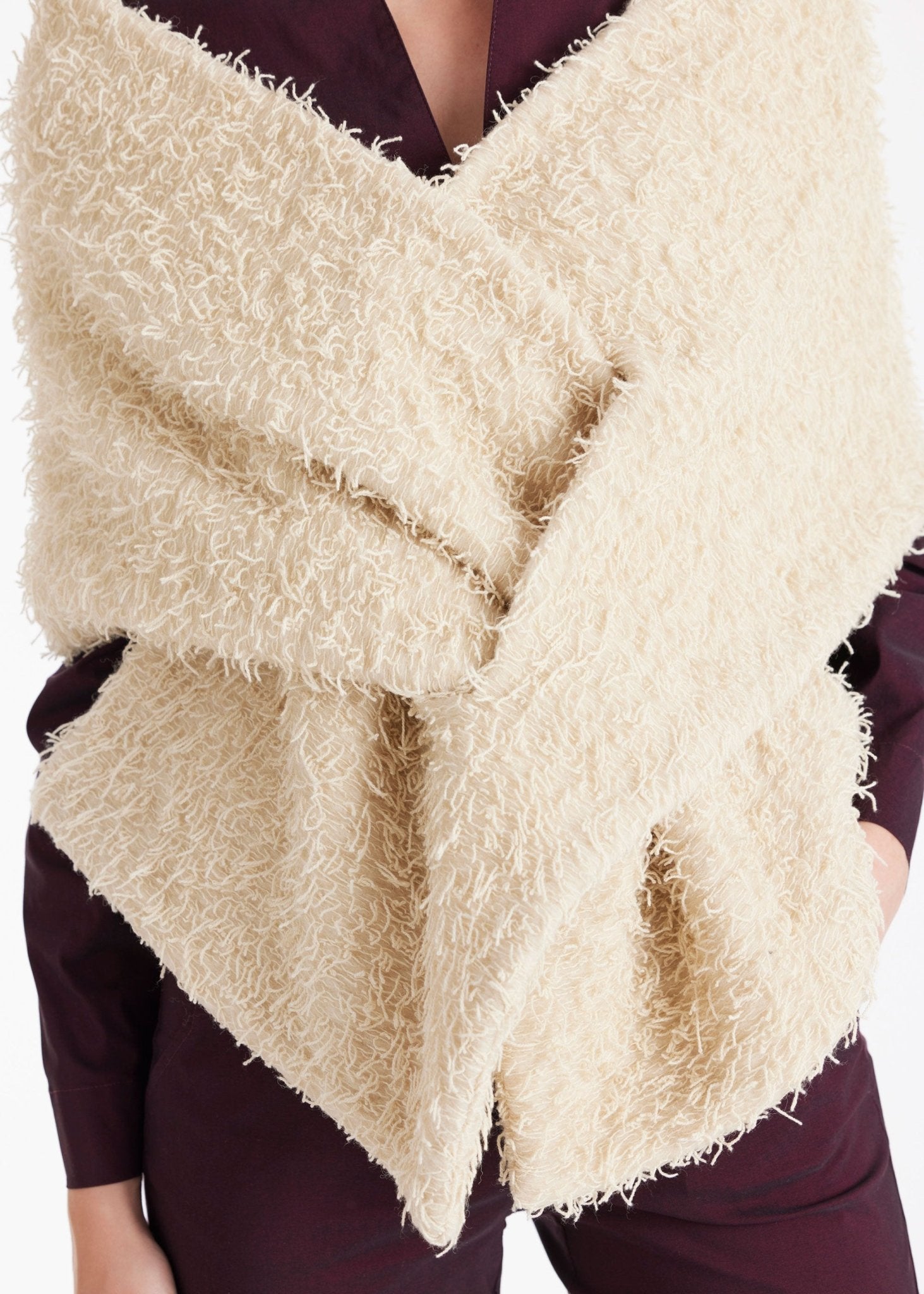 Stola GASTOLA in Fransen-Optik in Beige