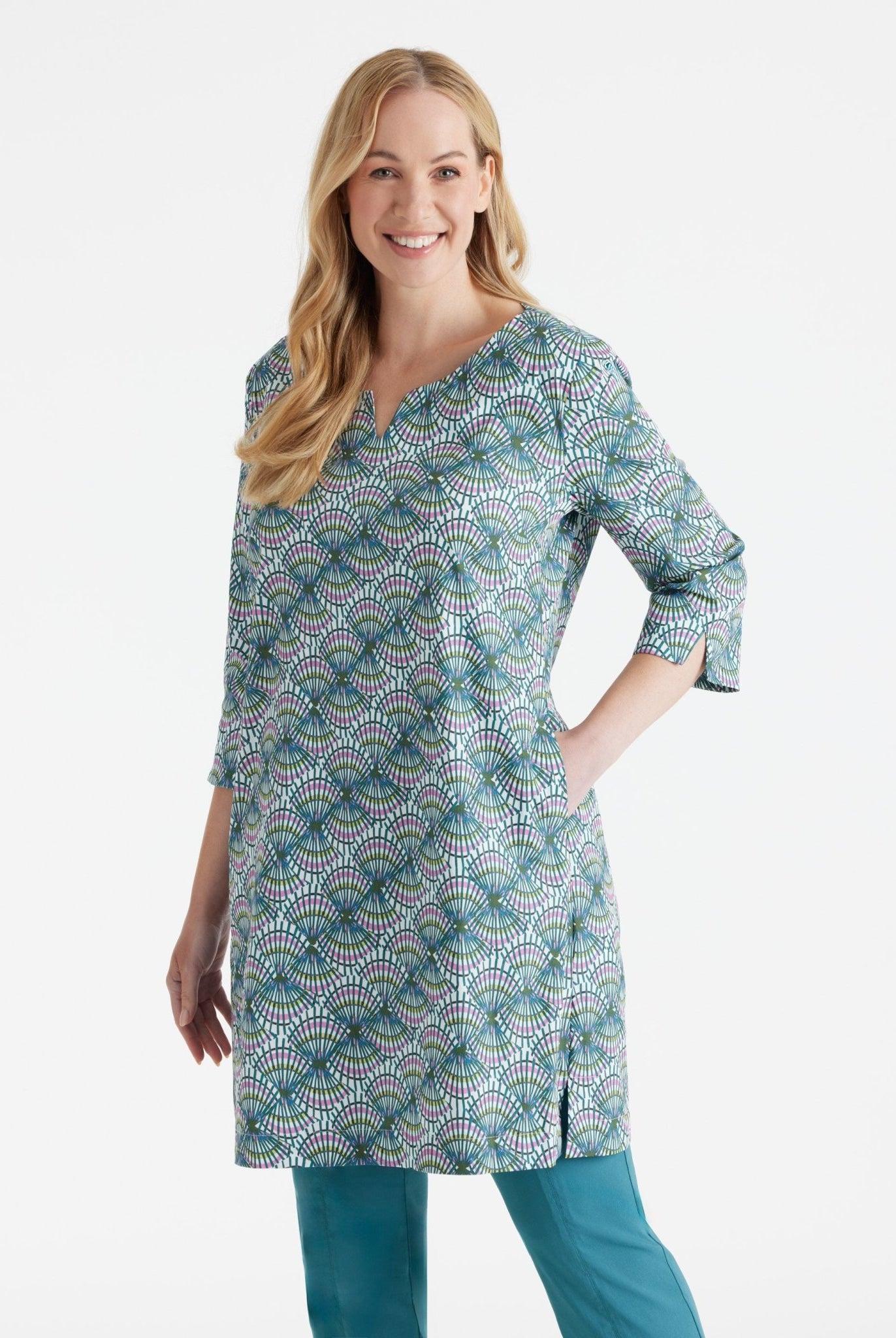 Taillierte Tunika UKUNIA aus Bio - Baumwolle mit Stretch - FOX'S - Fashion