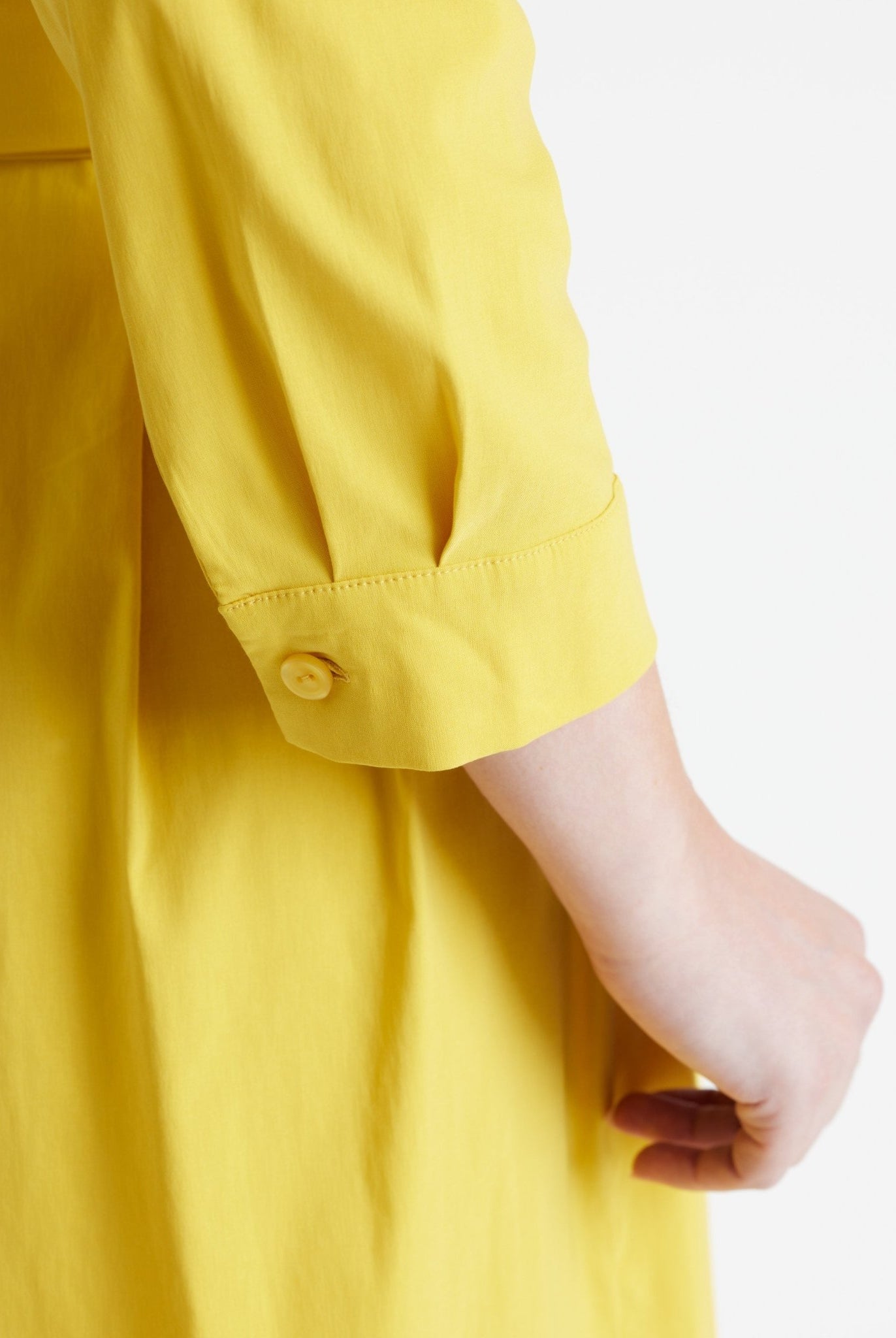 Tailliertes Hemdblusenkleid MYLADJA aus Baumwollmix mit Stretch - FOX'S - Fashion