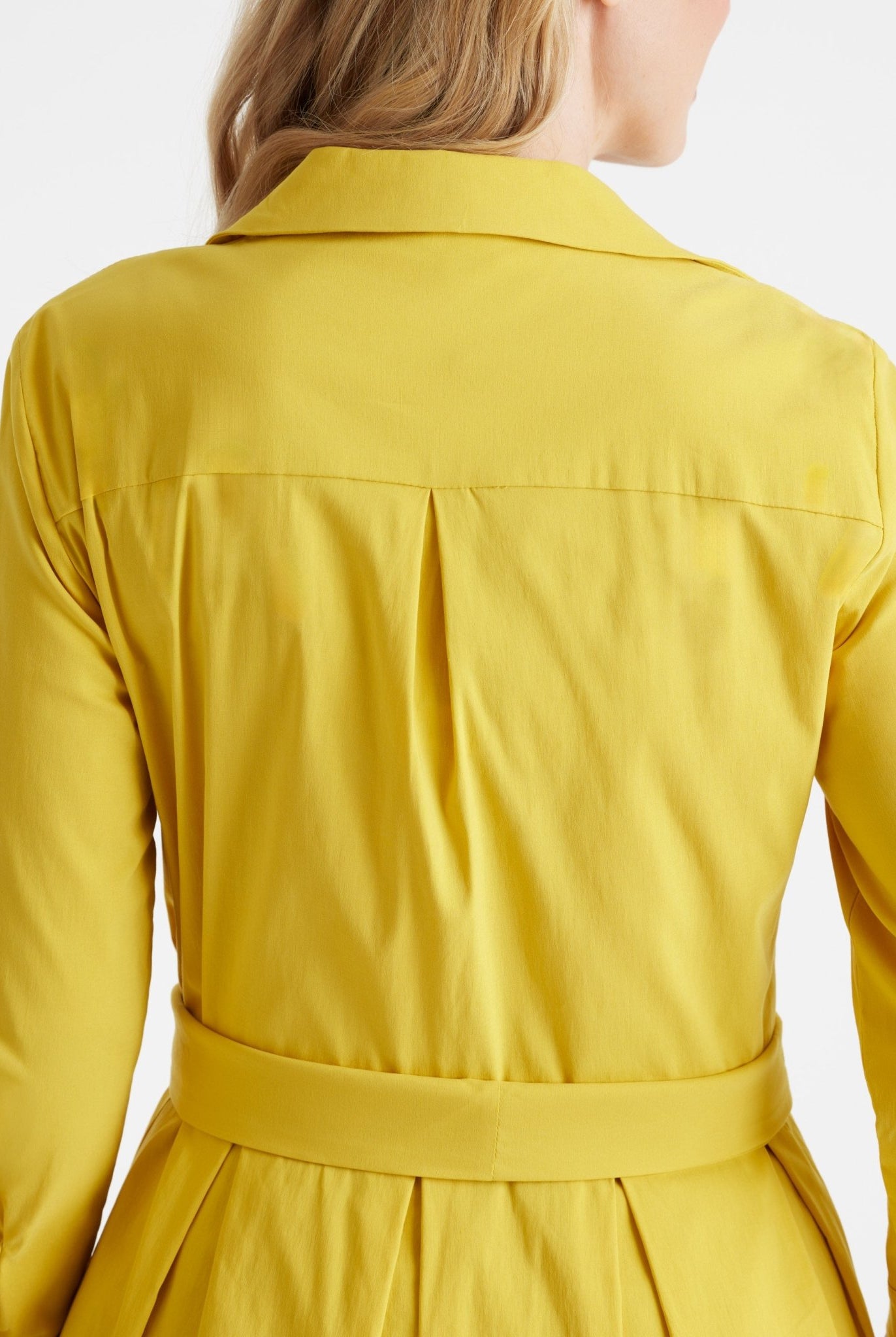 Tailliertes Hemdblusenkleid MYLADJA aus Baumwollmix mit Stretch - FOX'S - Fashion