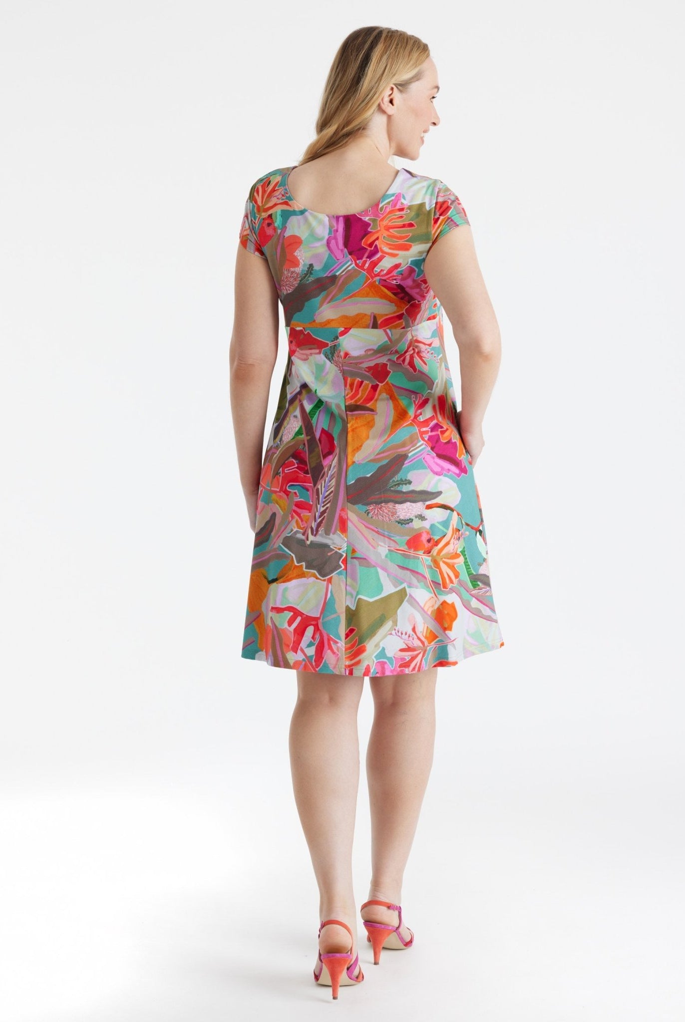 Tailliertes Kleid JOLIVA aus Viskosejersey mit Stretch - FOX'S - Fashion