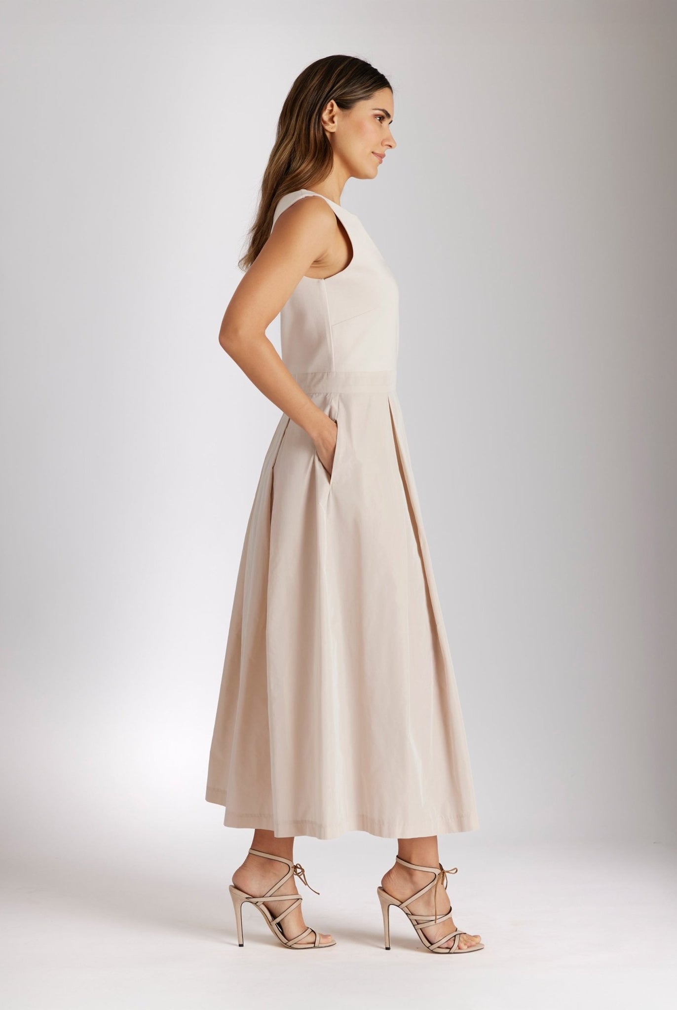 Tailliertes Kleid SEDEBIA im Patch aus Viskosejersey und Taft - FOX'S - Fashion