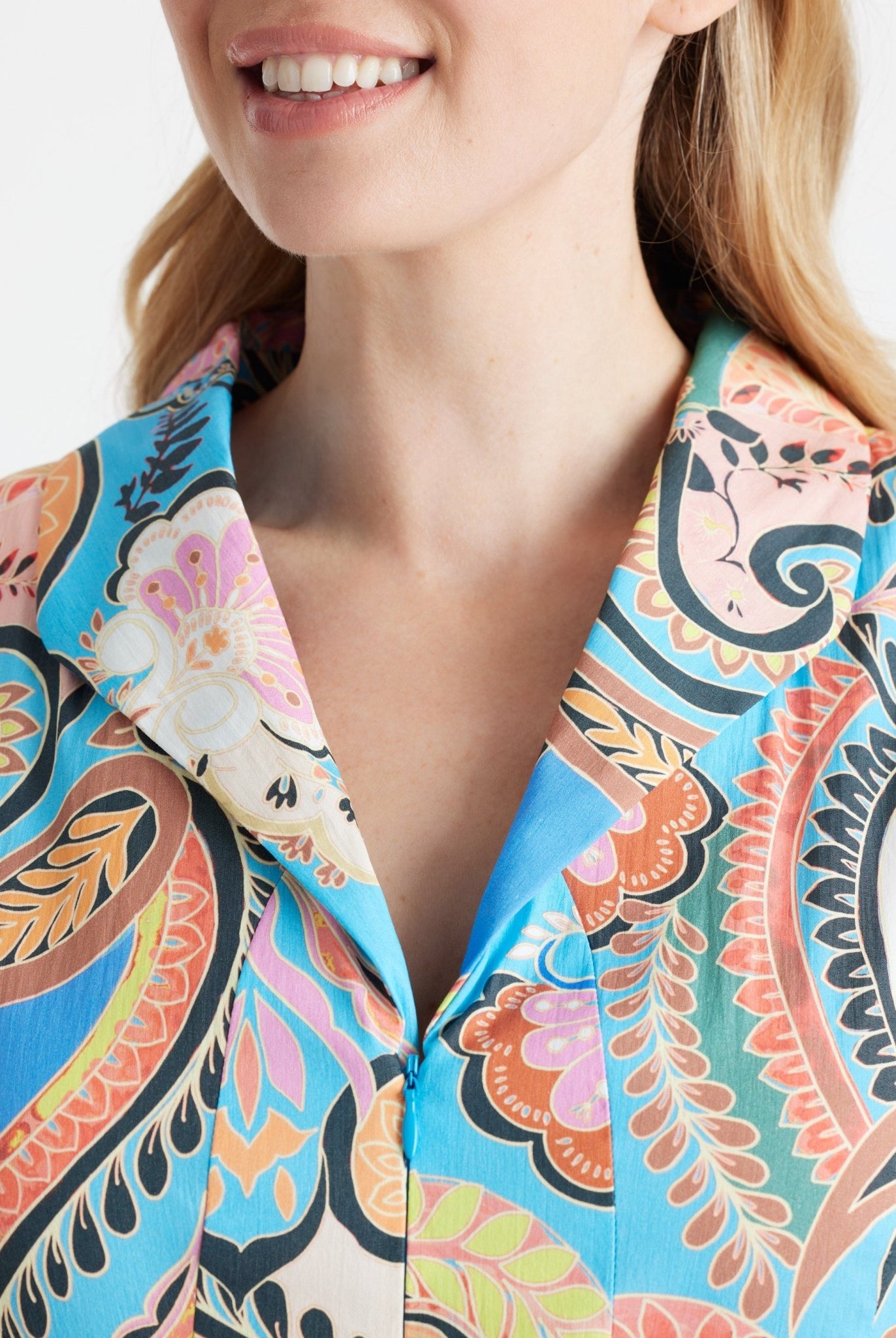 Tailliertes Kleid UDAXI aus Bio - Baumwolle - FOX'S - Fashion