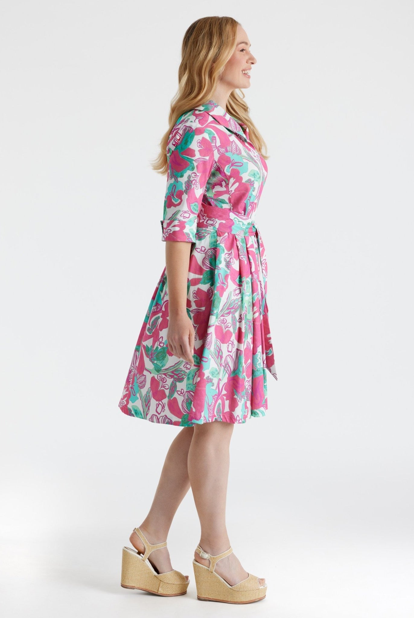 Tailliertes Kleid UDAXI aus Bio - Baumwolle - FOX'S - Fashion