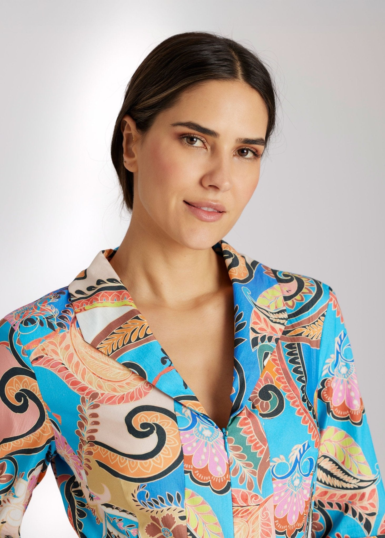 Tailliertes Kleid UDAXI aus Bio - Baumwolle - FOX'S - Fashion