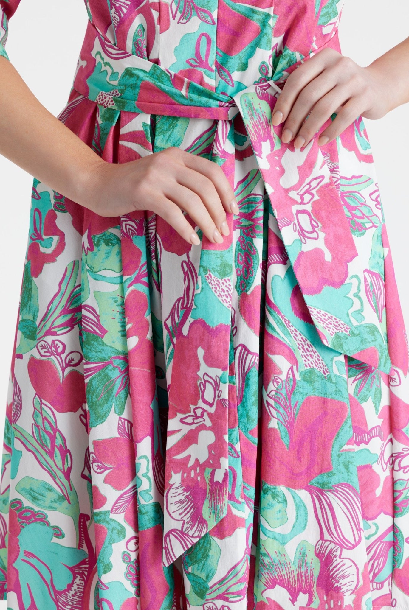 Tailliertes Kleid UDAXI aus Bio - Baumwolle - FOX'S - Fashion