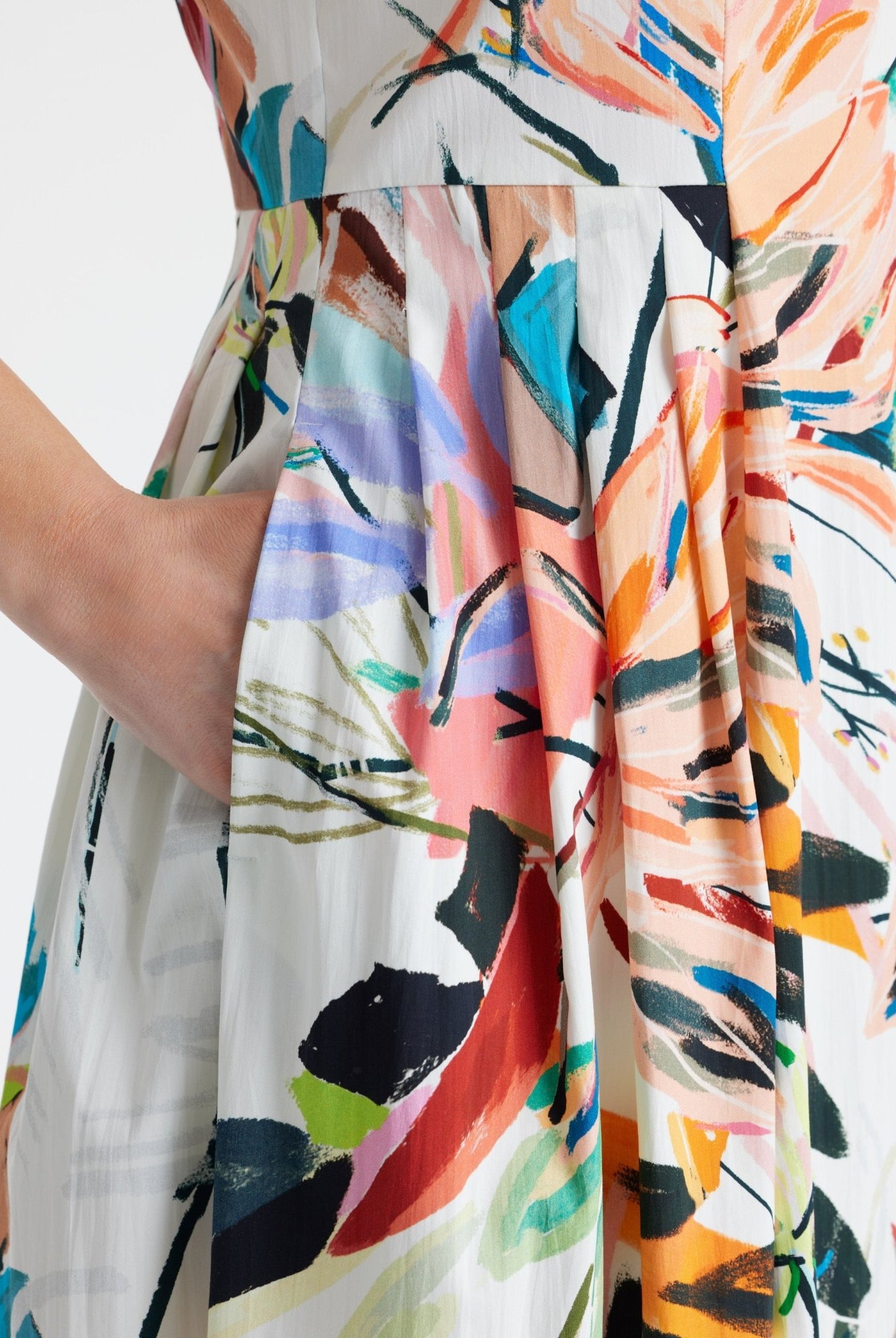 Tailliertes Midi - Kleid DEMONA aus Bio - Baumwolle - FOX'S - Fashion