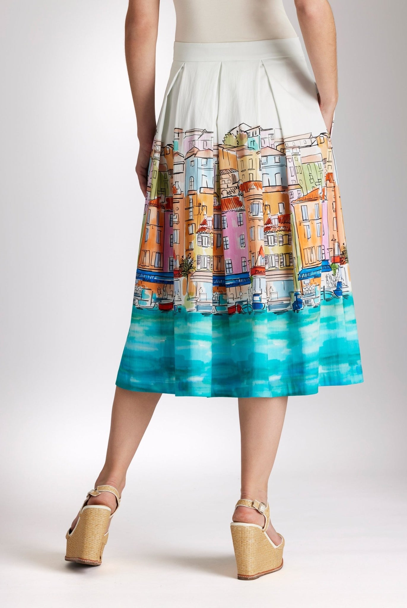 Weiter Rock FIPERO aus Bio - Baumwolle in Wadenlänge - FOX'S - Fashion