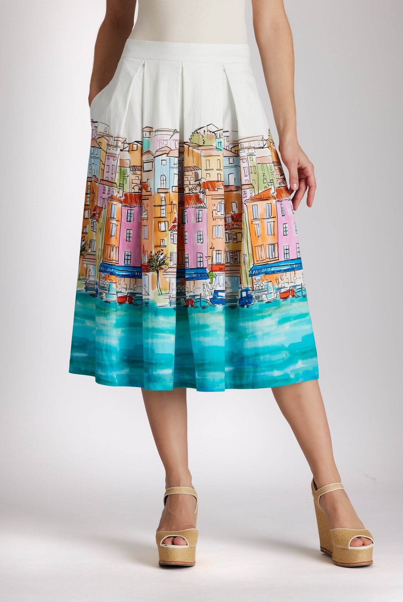 Weiter Rock FIPERO aus Bio - Baumwolle in Wadenlänge - FOX'S - Fashion