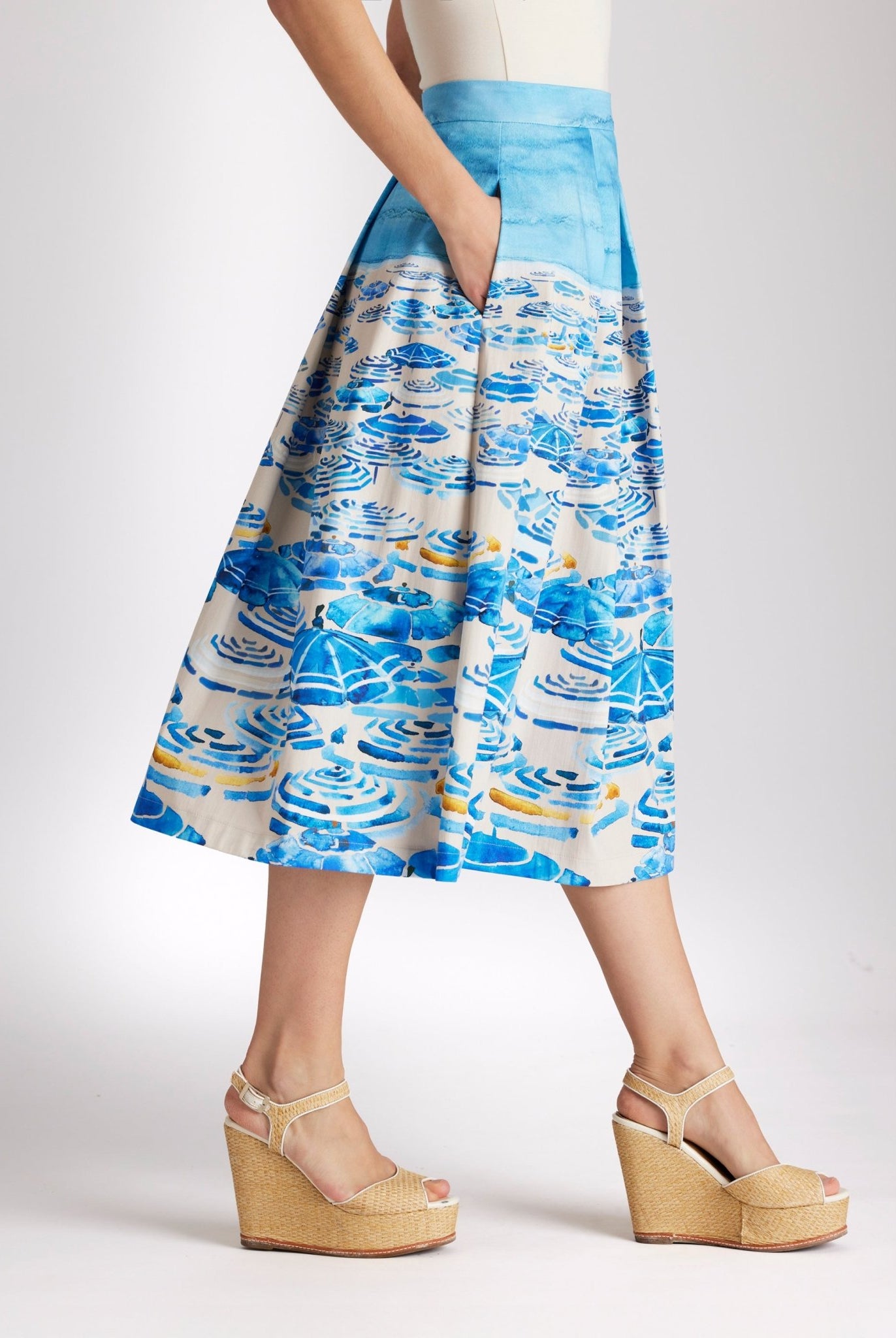 Weiter Rock FIPERO aus Bio - Baumwolle in Wadenlänge - FOX'S - Fashion