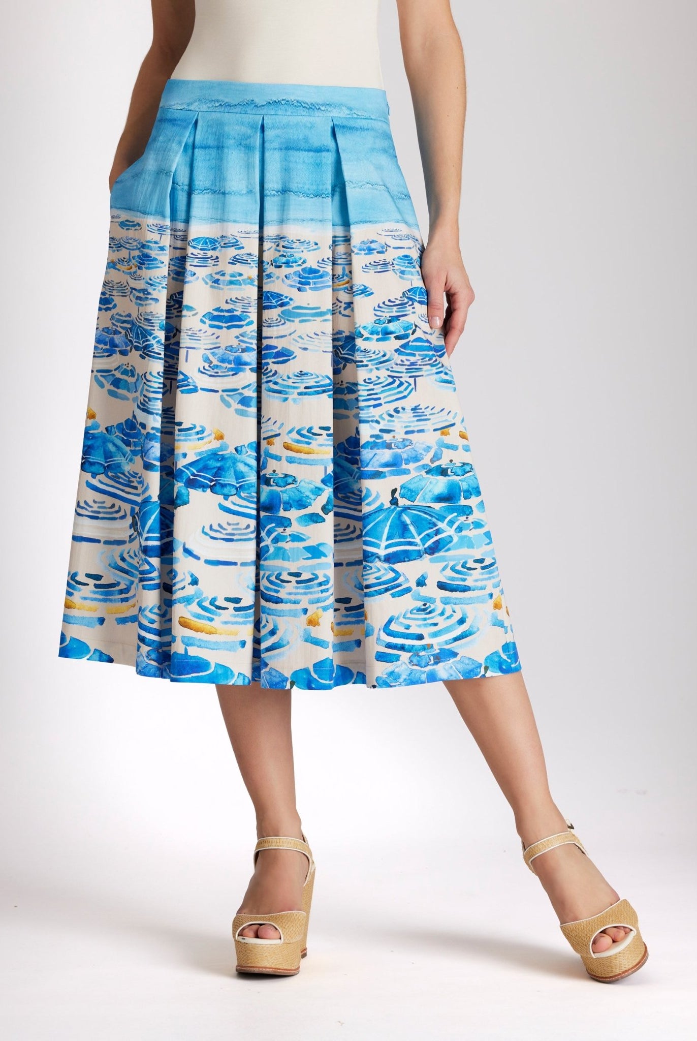 Weiter Rock FIPERO aus Bio - Baumwolle in Wadenlänge - FOX'S - Fashion