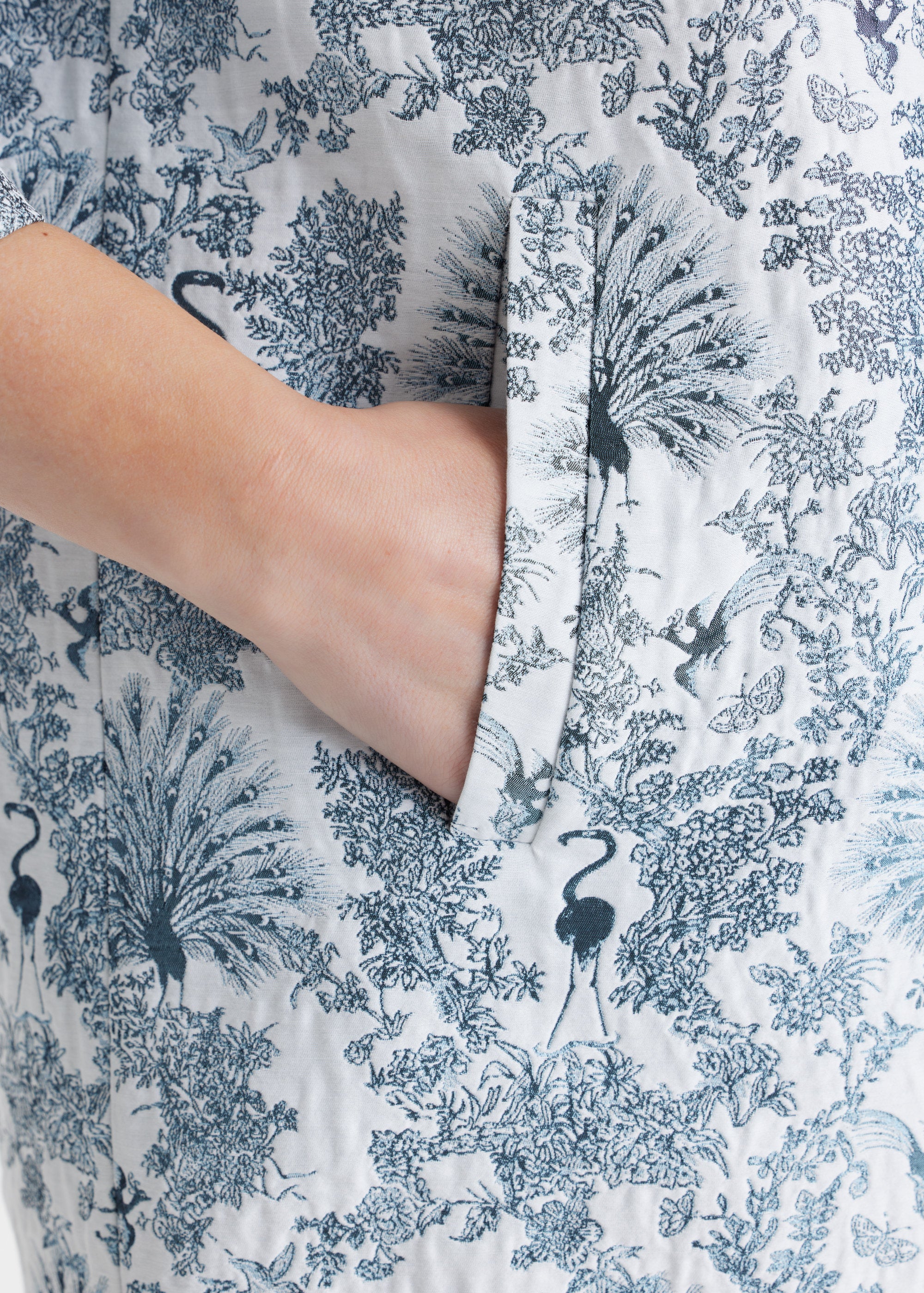 Gerade Longjacke EQUARDI in Jacquard aus Baumwollmix - FOX'S - Fashion