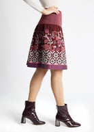 Kurzer One Size Rock LACROS-W mit Gummibund und Muster in Bordeaux