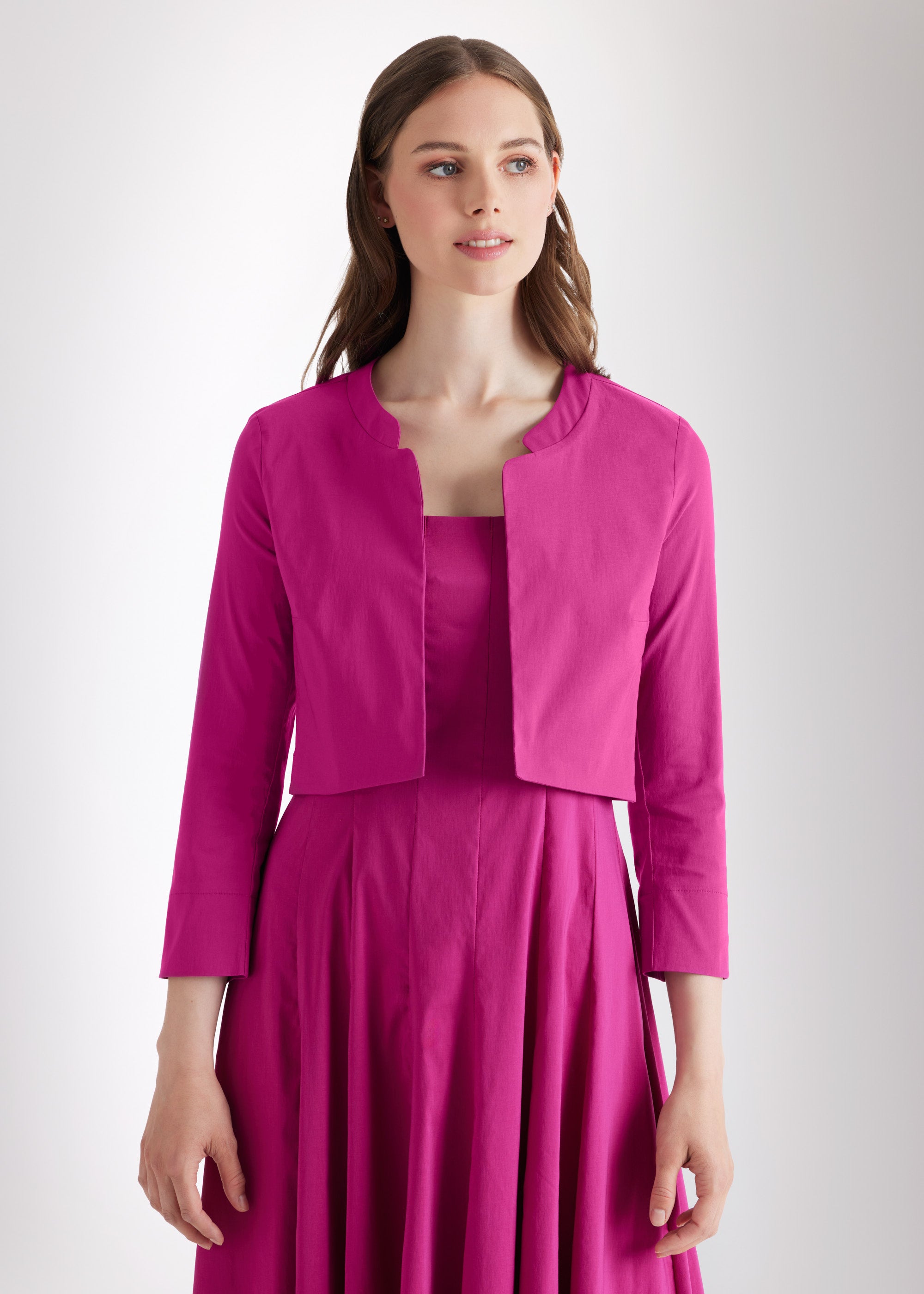Bolero MYAGO aus Baumwollmix mit Elasthan und 3/4 - Arm - FOX'S - Fashion