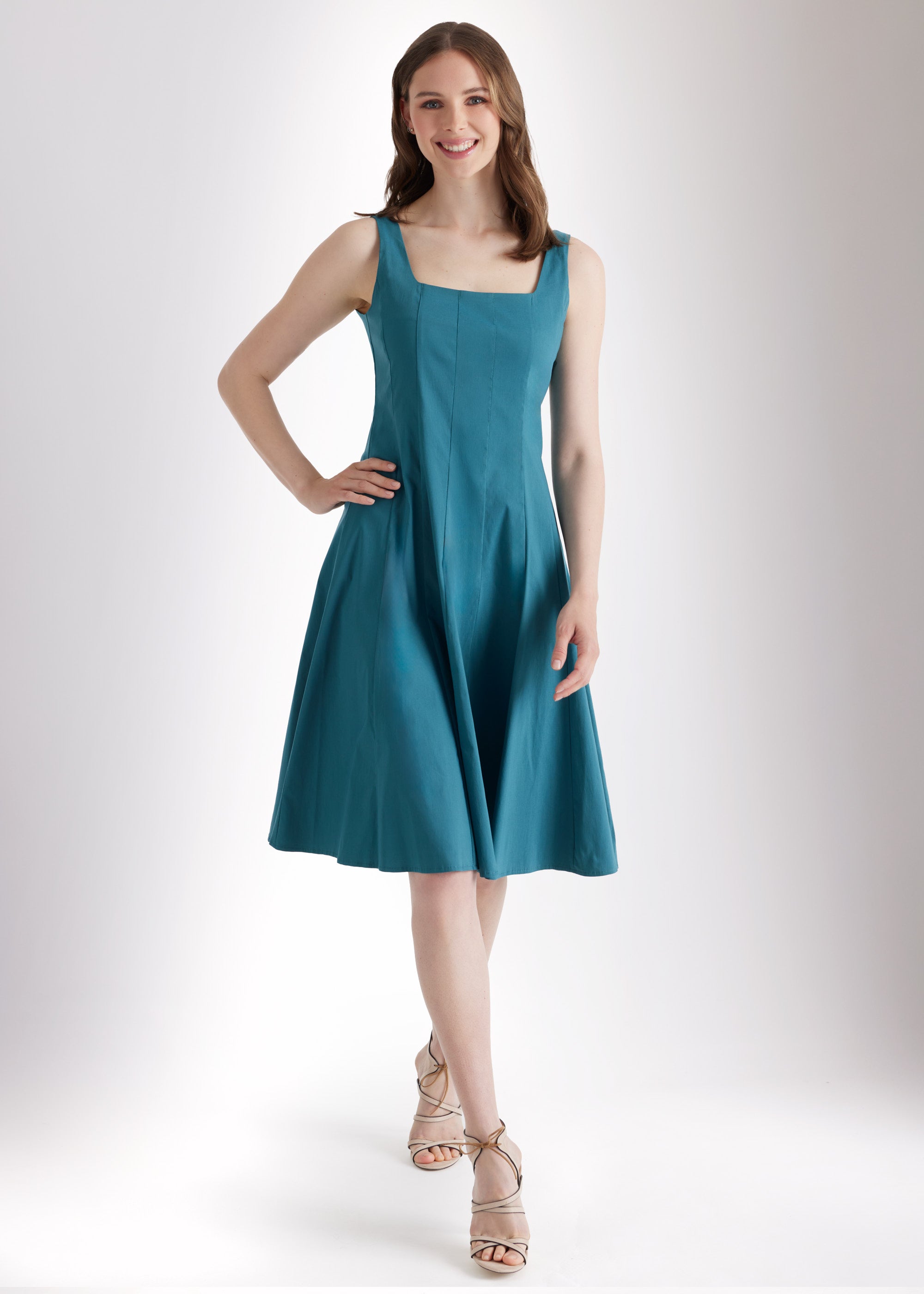Kurzes, ausgestelltes Kleid MIASHY aus Baumwollmix mit Stretch - FOX'S - Fashion