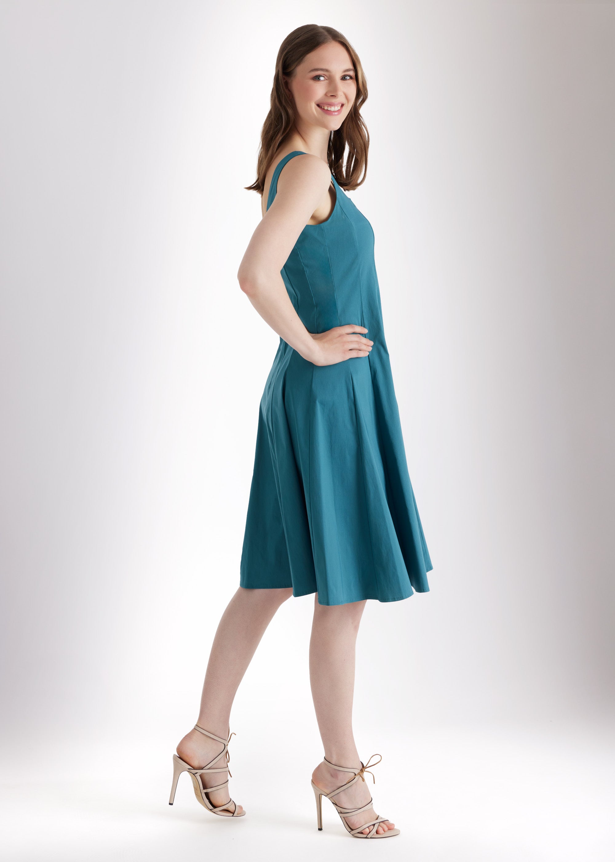 Kurzes, ausgestelltes Kleid MIASHY aus Baumwollmix mit Stretch - FOX'S - Fashion