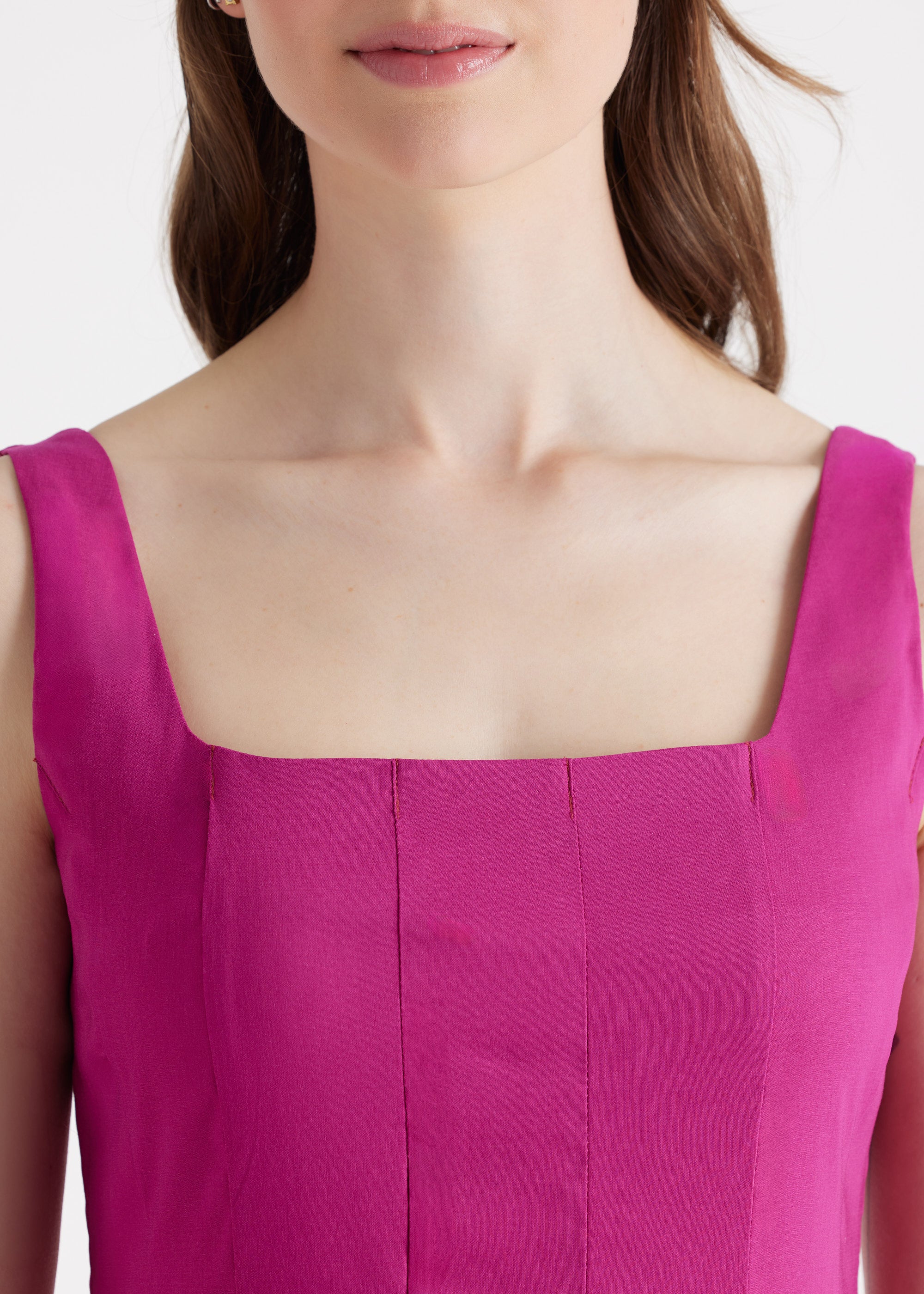 Ausgestelltes Midi - Kleid MYASHI aus Baumwollmix mit Stretch - FOX'S - Fashion